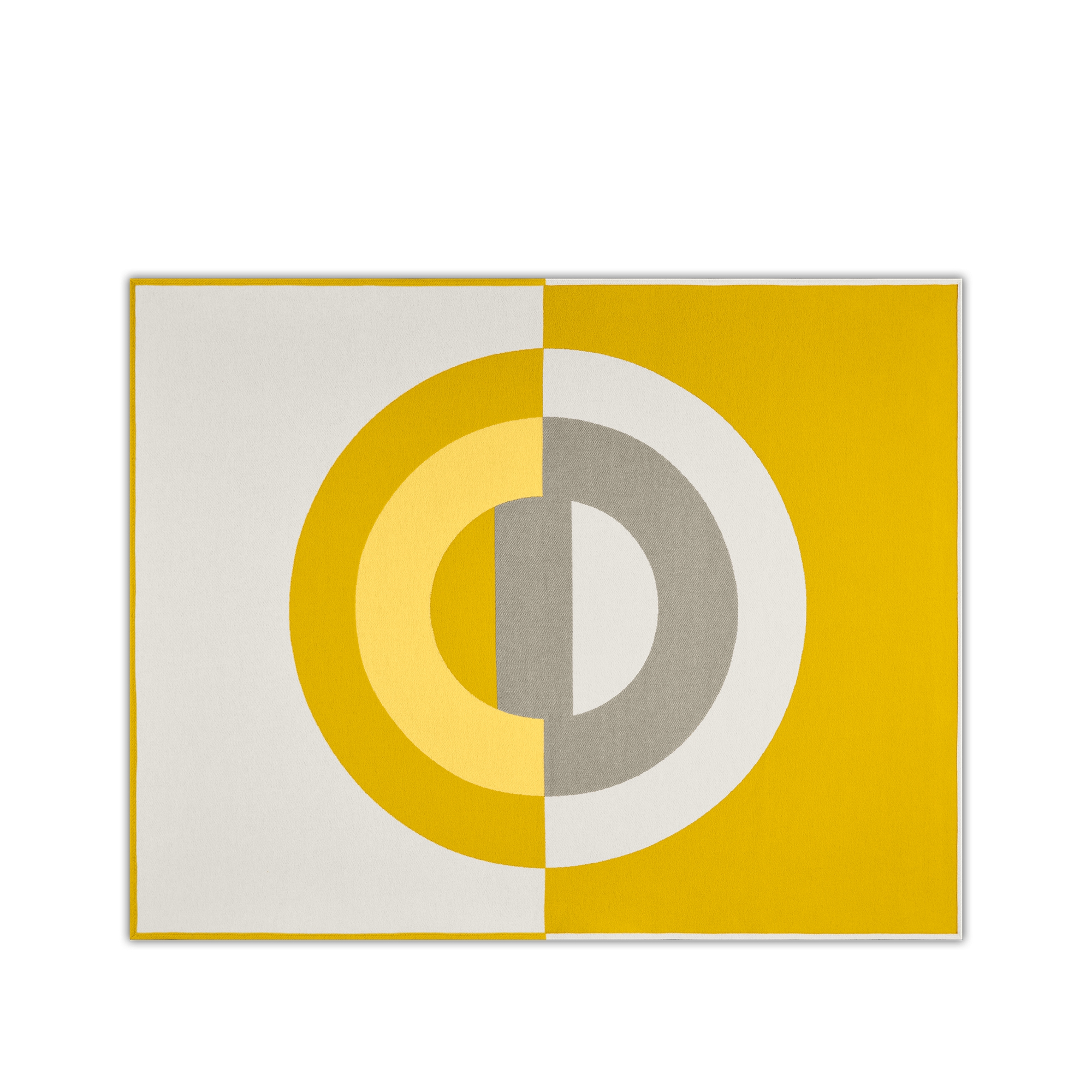 CD Entrelacés 系列织毯 黄色绵羊毛混纺面料 E08