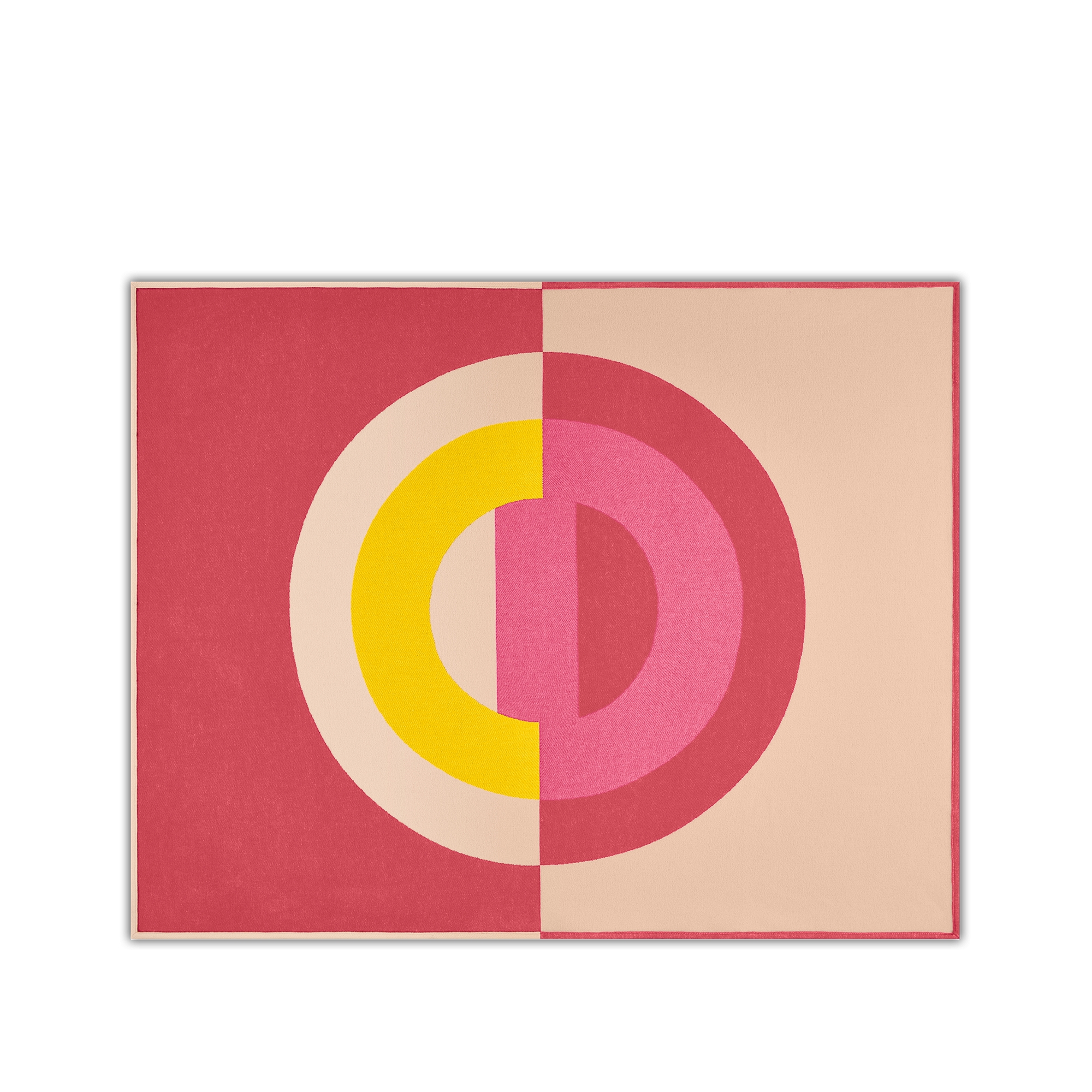 CD Entrelacés 系列织毯 粉色绵羊毛混纺面料 E08