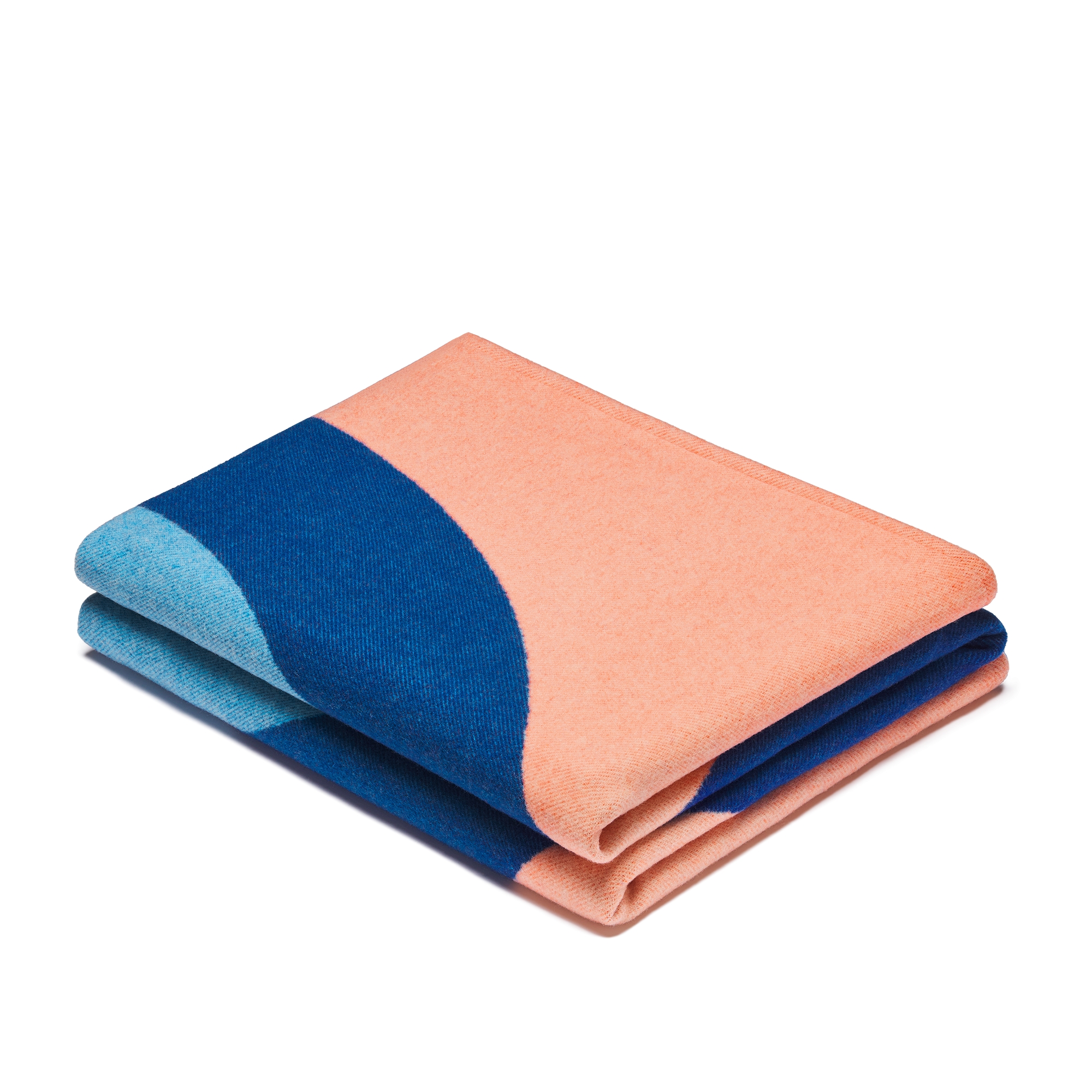 CD Entrelacés 系列织毯 蓝色绵羊毛混纺面料 E03