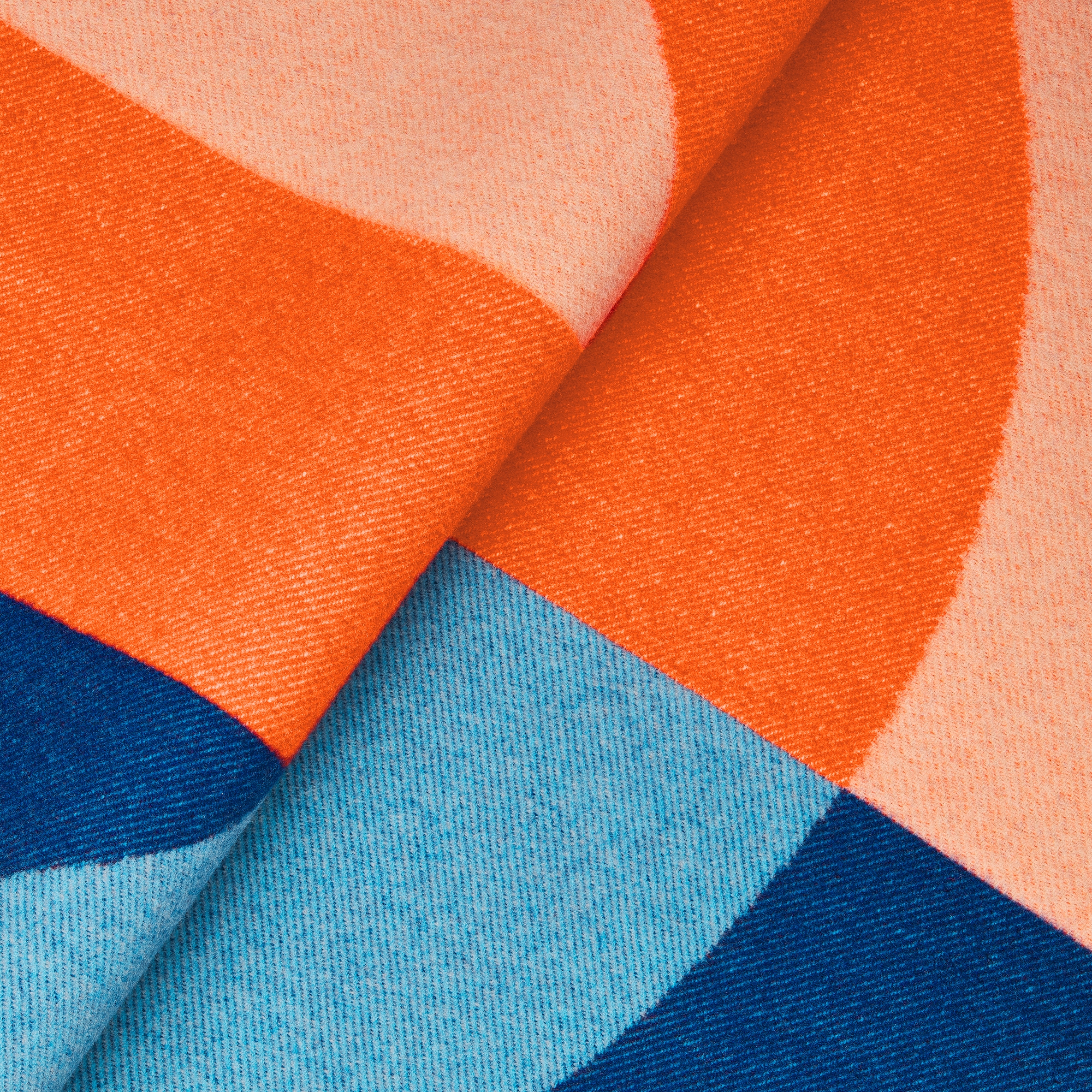 CD Entrelacés 系列织毯 蓝色绵羊毛混纺面料 E09