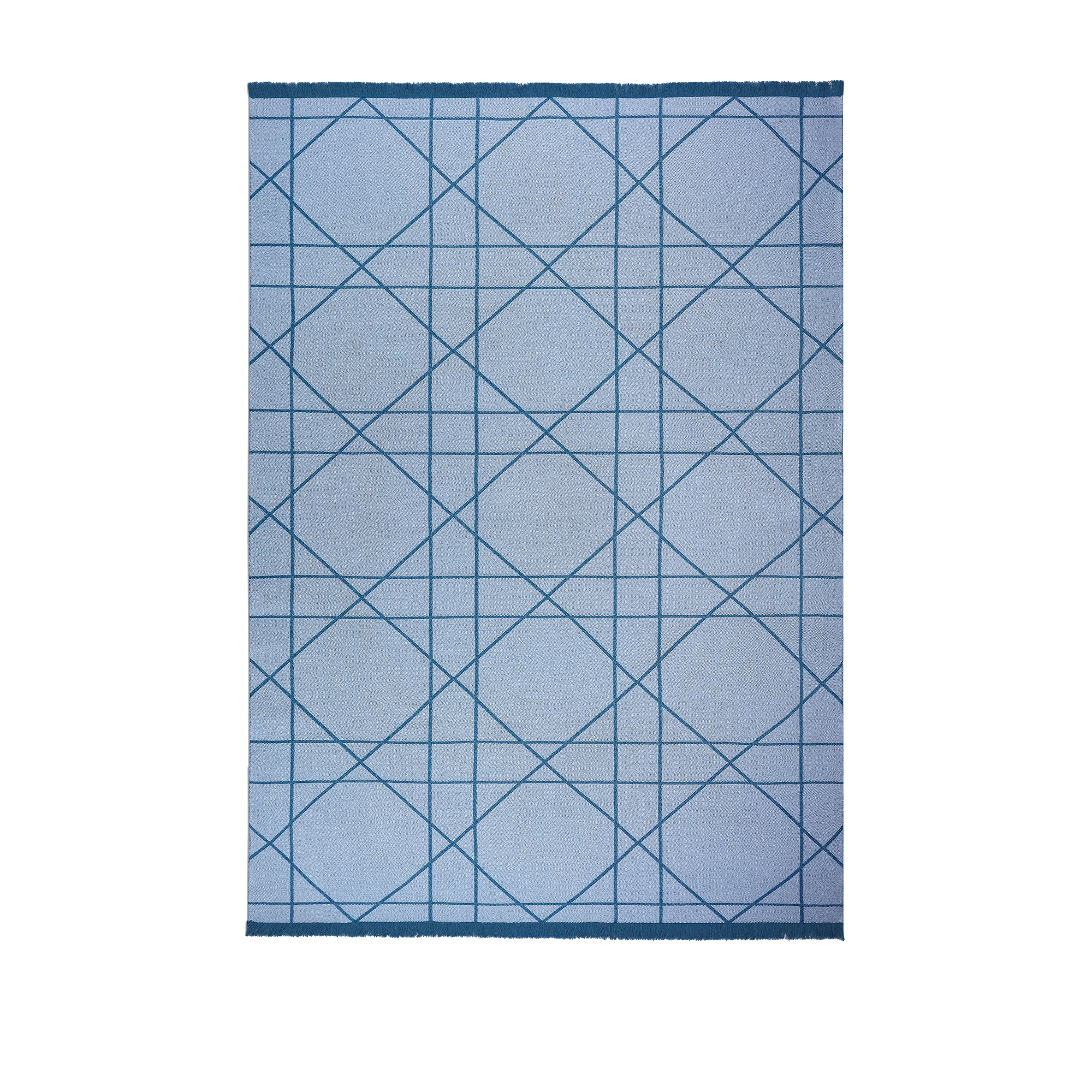 织毯 蓝色藤格纹 E08
