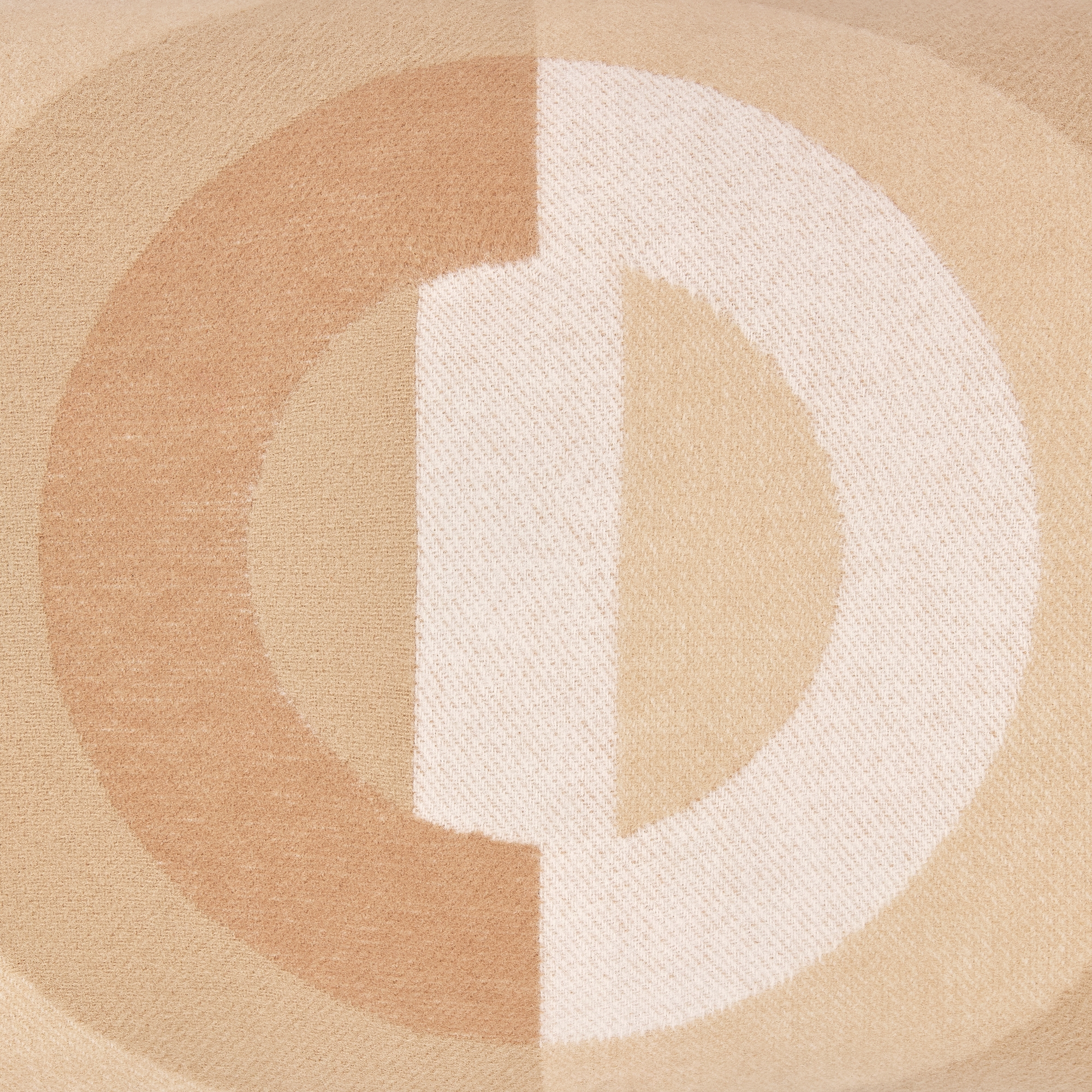 CD Entrelacés 系列长方形靠垫 米色绵羊毛混纺面料 E09