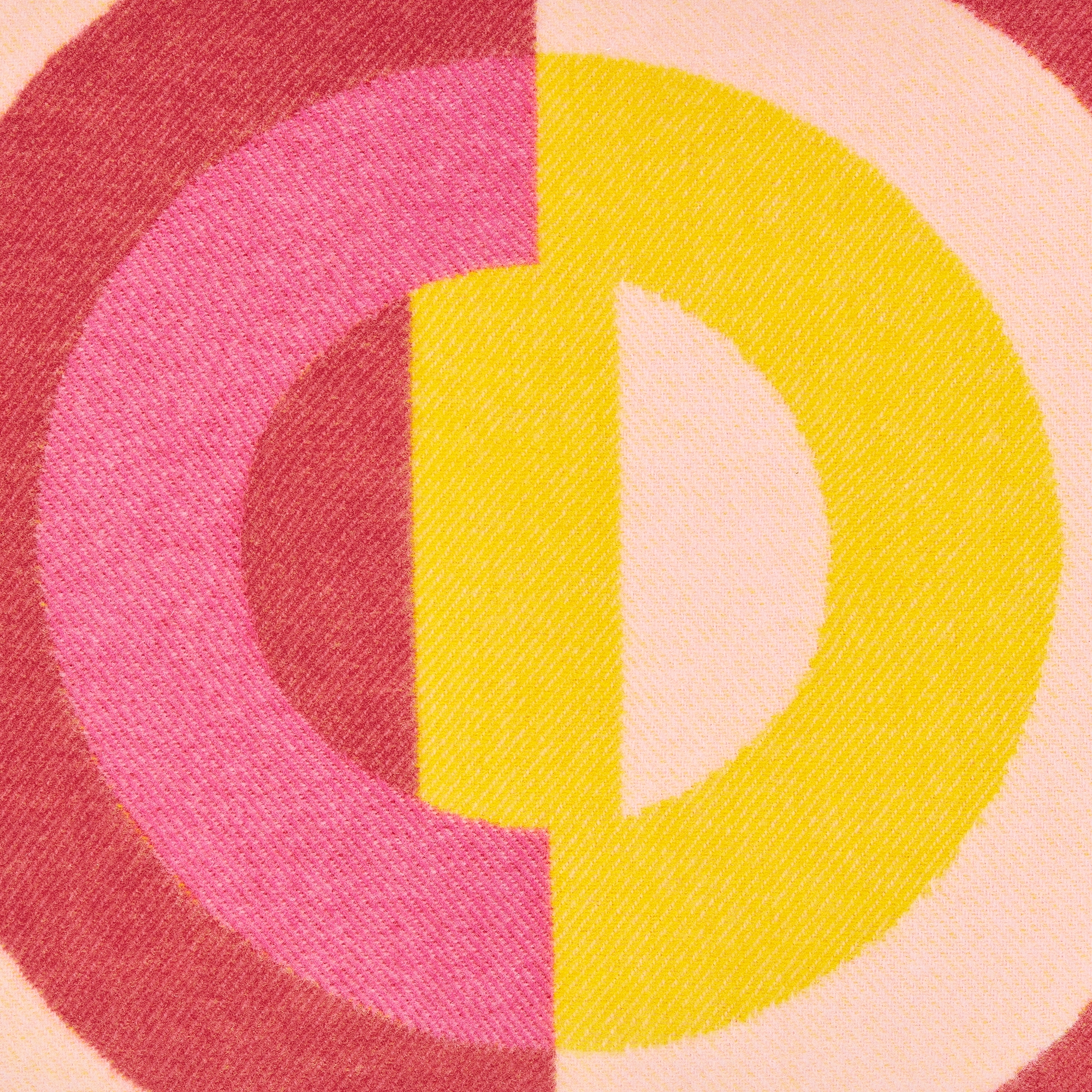 CD Entrelacés 系列长方形靠垫 粉色绵羊毛混纺面料 E09