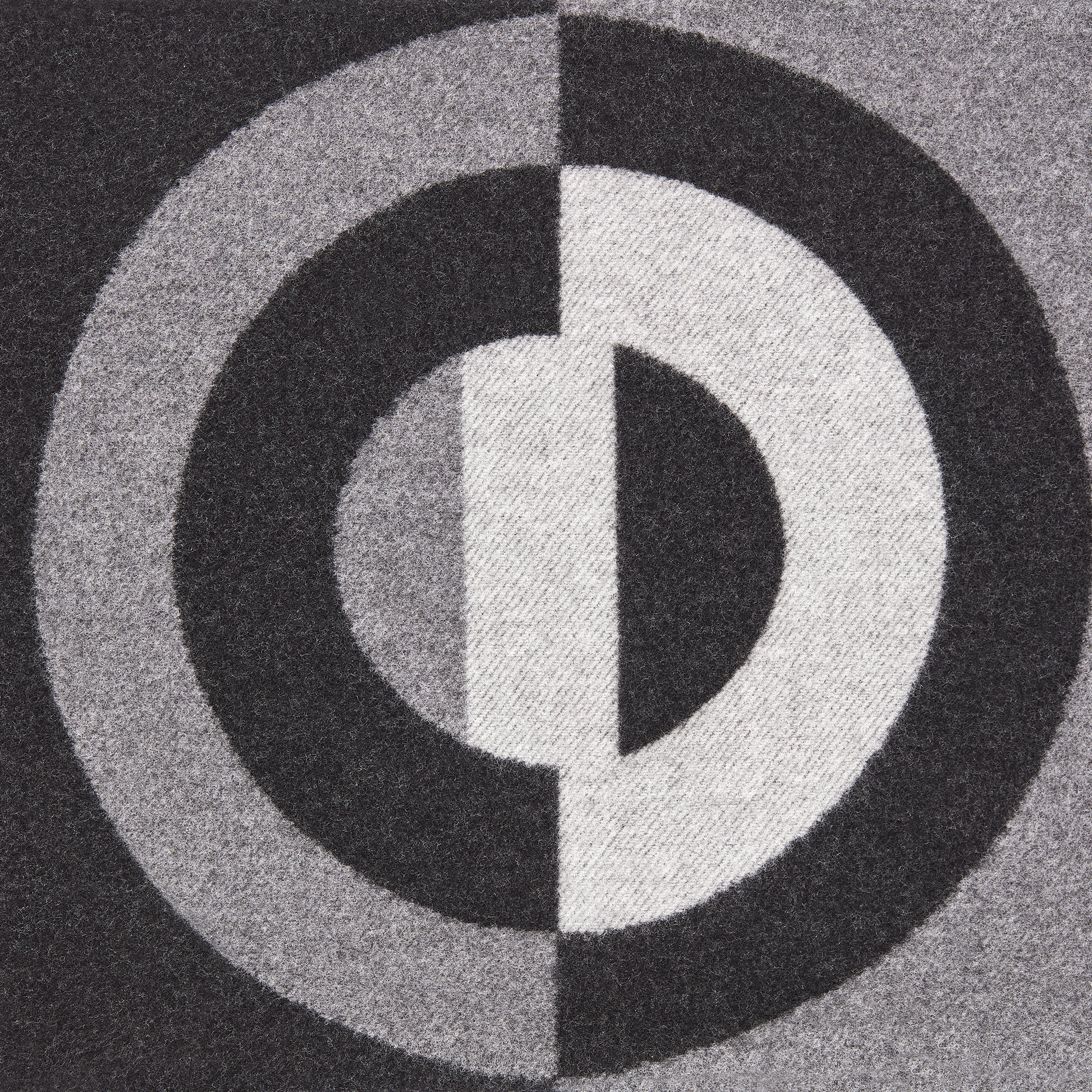 CD Entrelacés 系列长方形靠垫 灰色绵羊毛混纺面料 E09