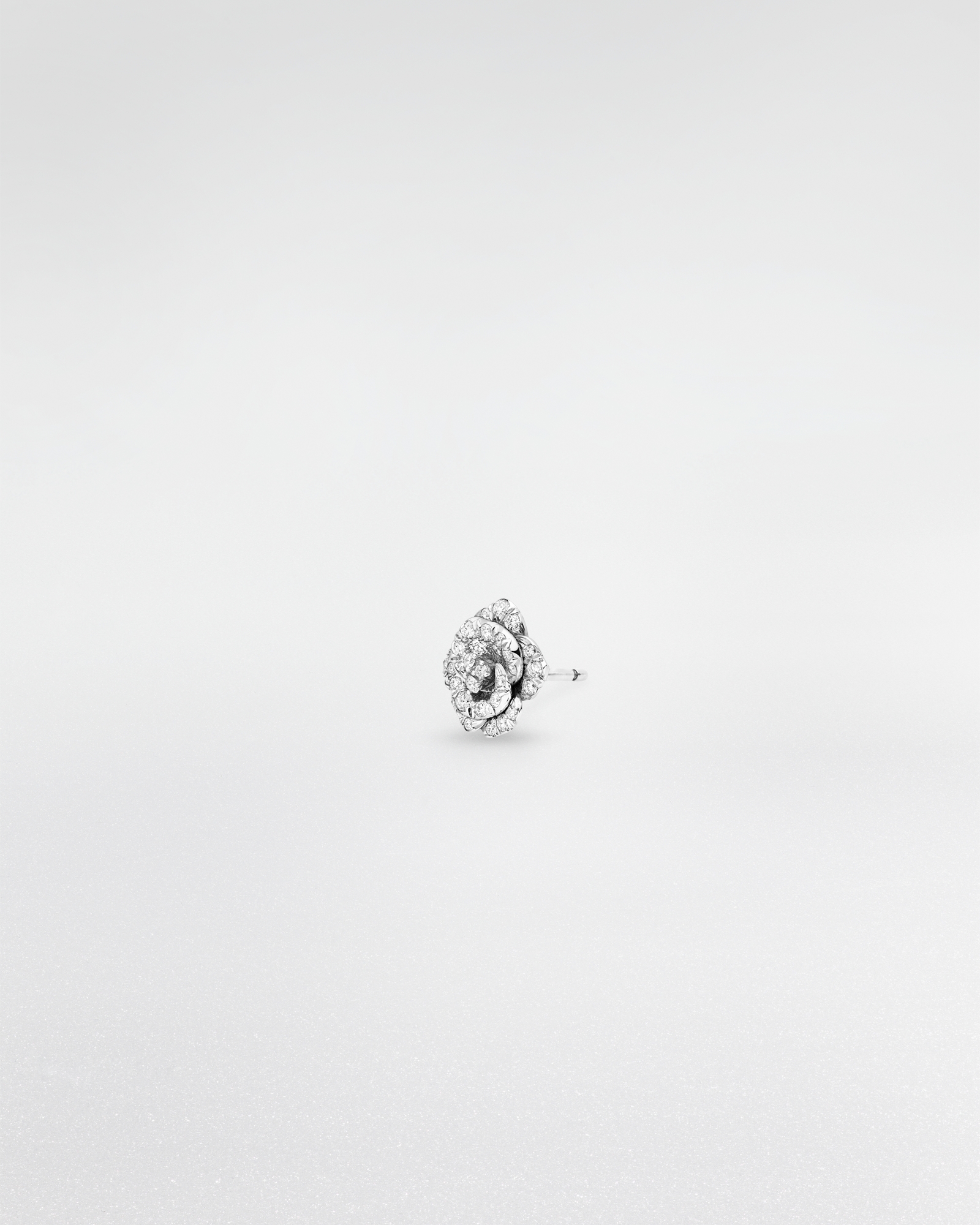 Rose Dior Bagatelle 单只耳环 白色 18K 金和钻石 E02