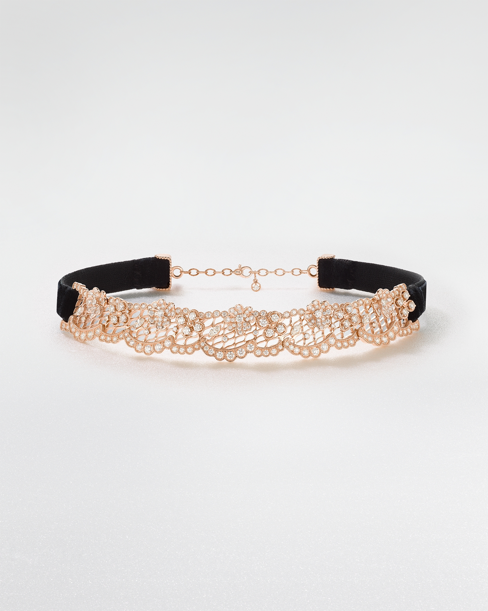 Couture Dior 短项链 玫瑰色 18K 金和钻石 E01