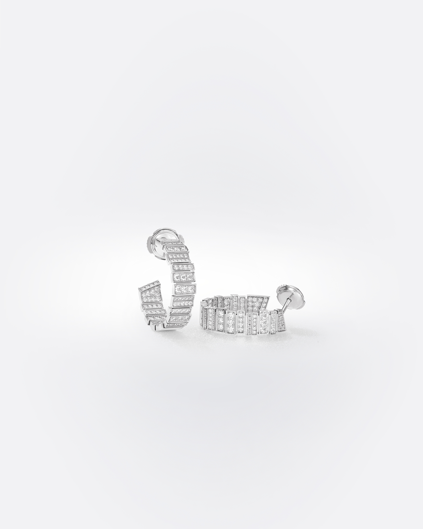 GEM DIOR 耳环 白色 18K 金和钻石 E03