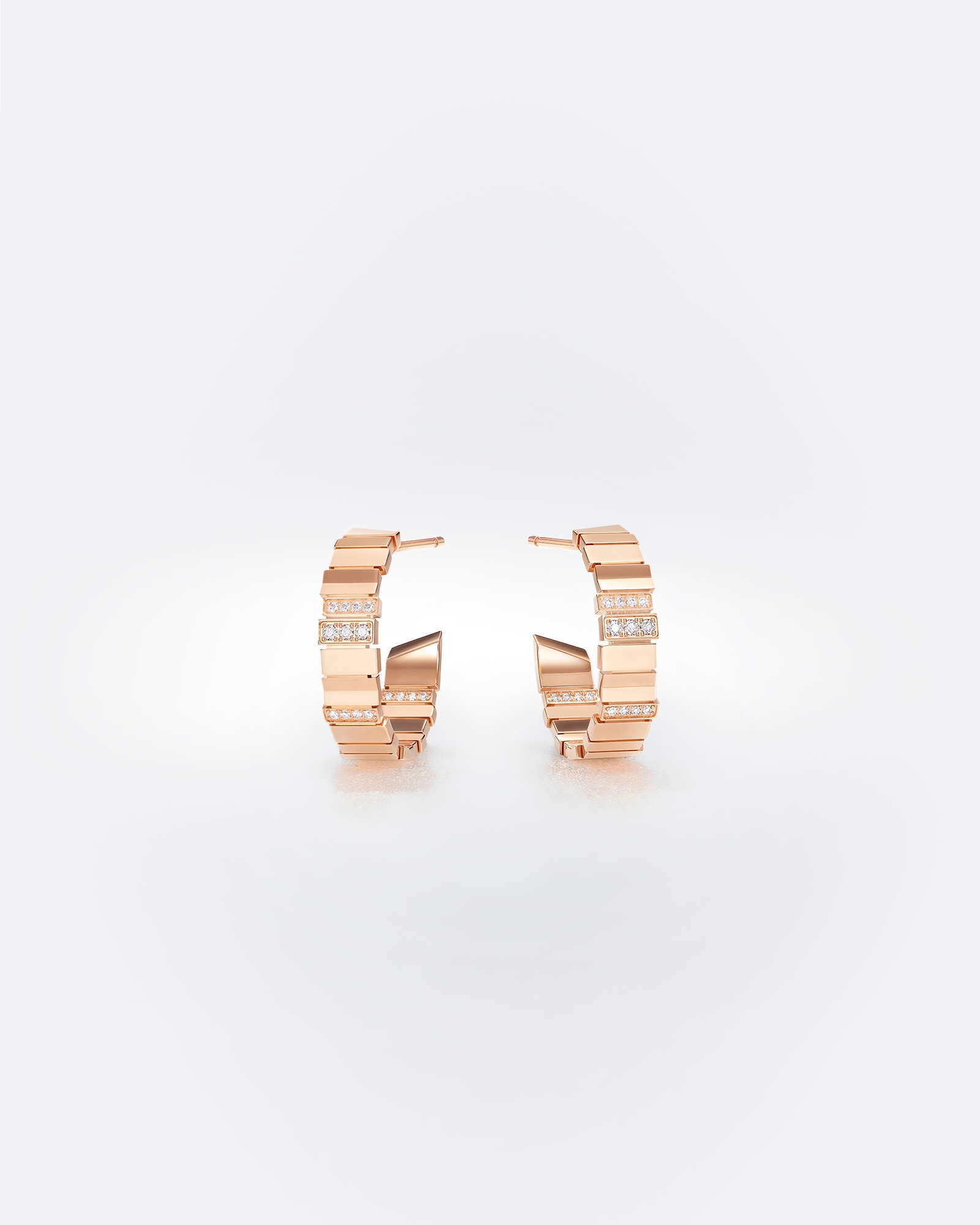 GEM DIOR 耳环 玫瑰色 18K 金和钻石 E01