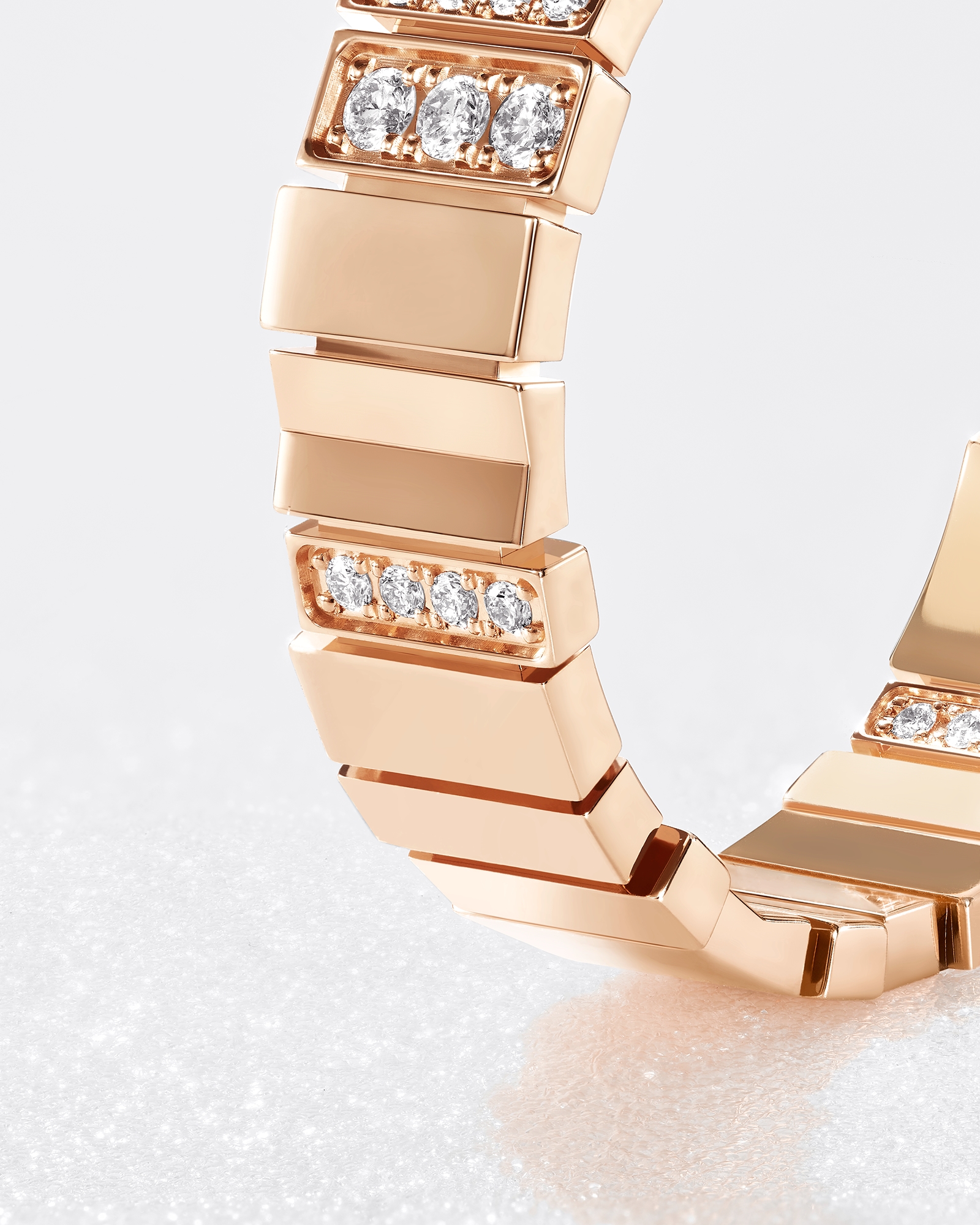 GEM DIOR 耳环 玫瑰色 18K 金和钻石 E02