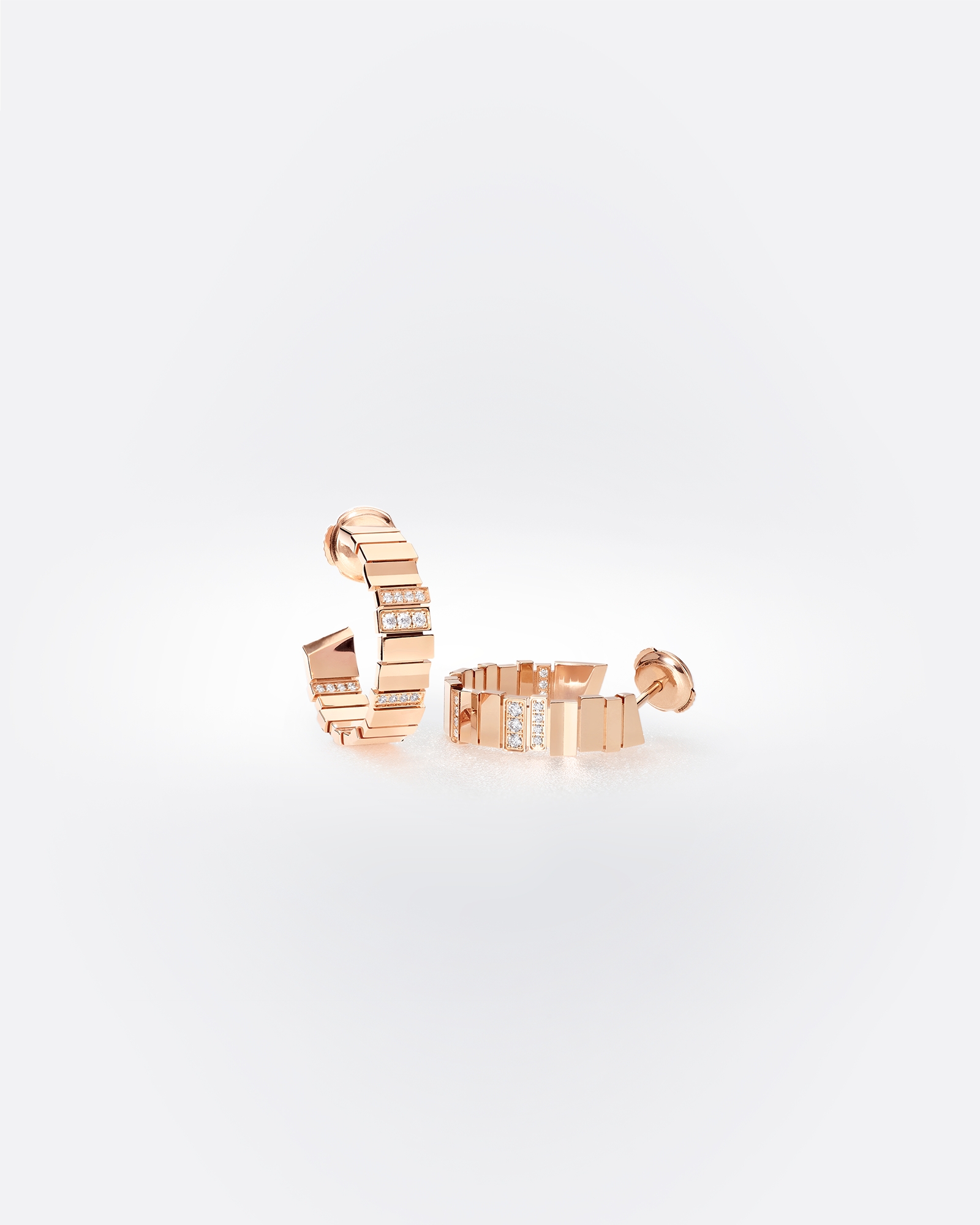 GEM DIOR 耳环 玫瑰色 18K 金和钻石 E03