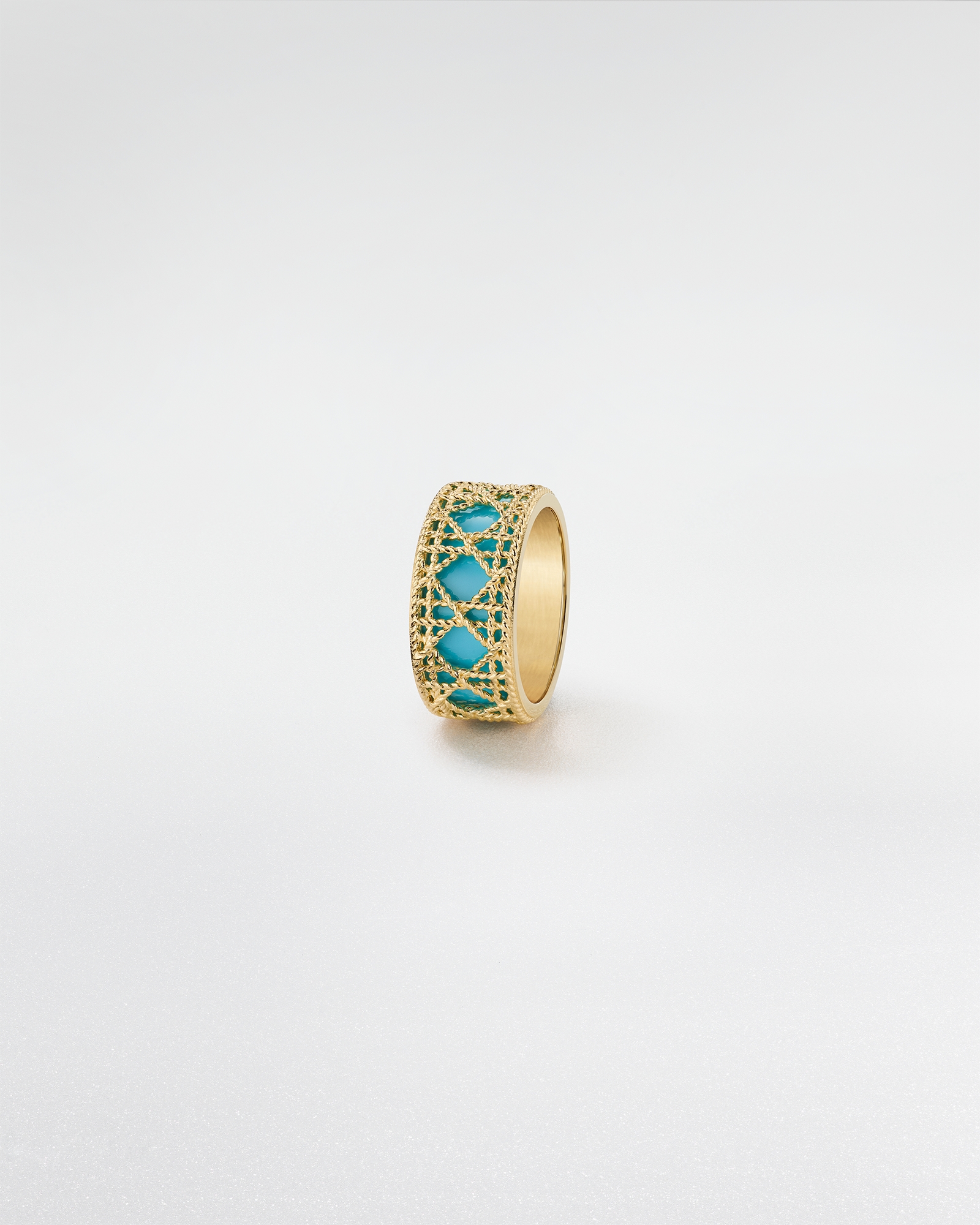 My Dior 戒指 黄色 18K 金和涂漆装饰 E02