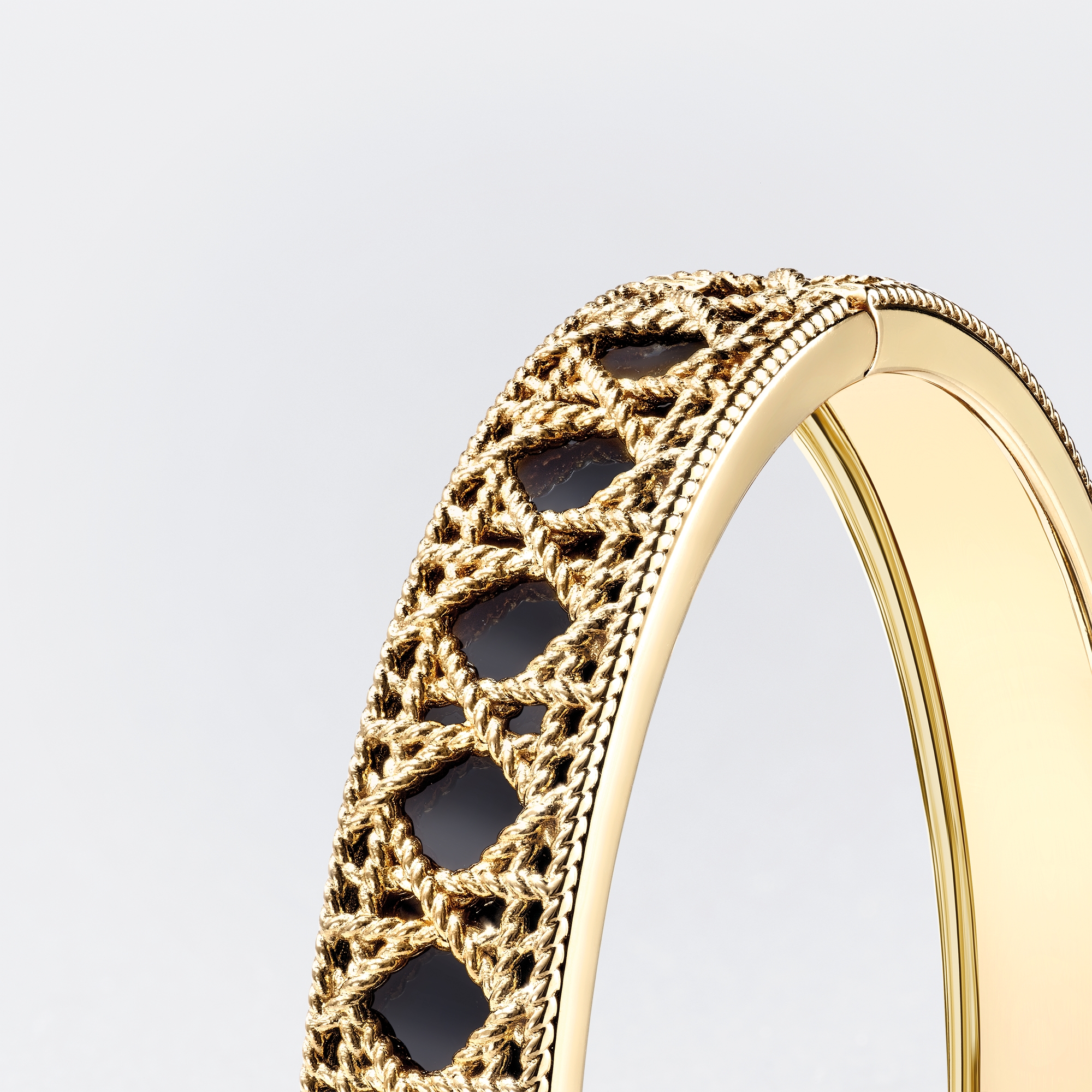 My Dior 手链 黄色 18K 金、白色 18K 金和黑色涂漆 E02