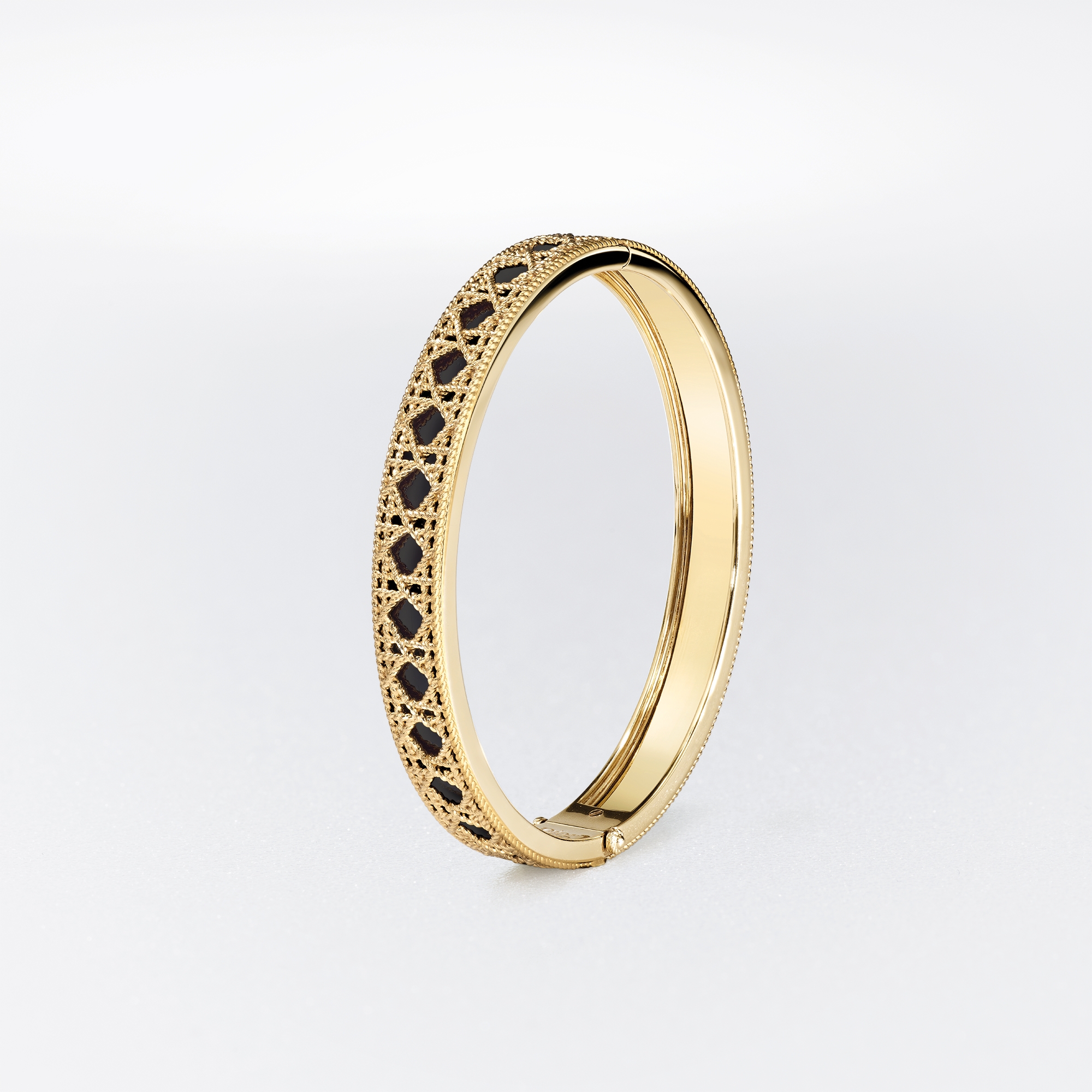 My Dior 手链 黄色 18K 金、白色 18K 金和黑色涂漆 E04