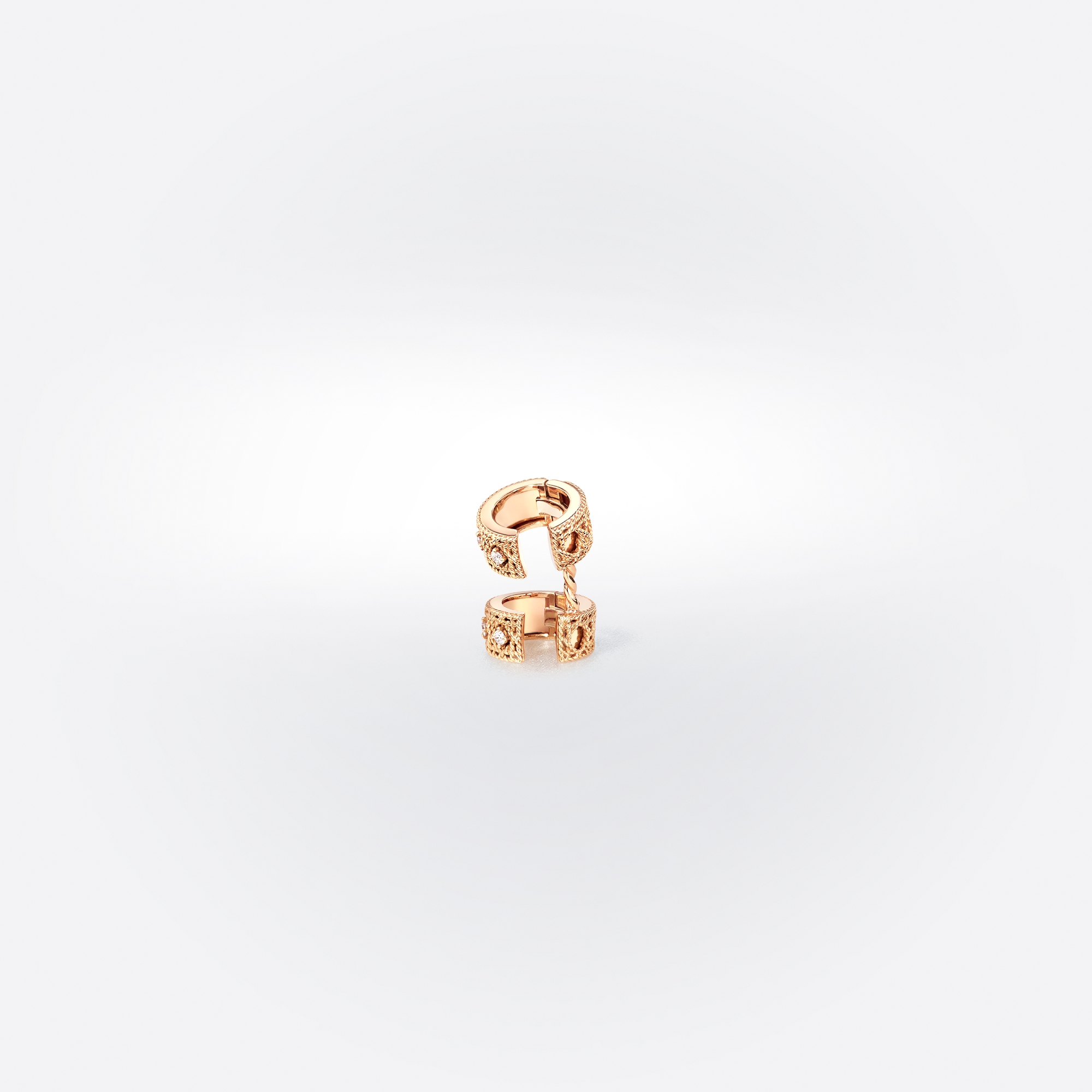 My Dior 单只耳饰 玫瑰色和白色 18K 金和钻石装饰 E03