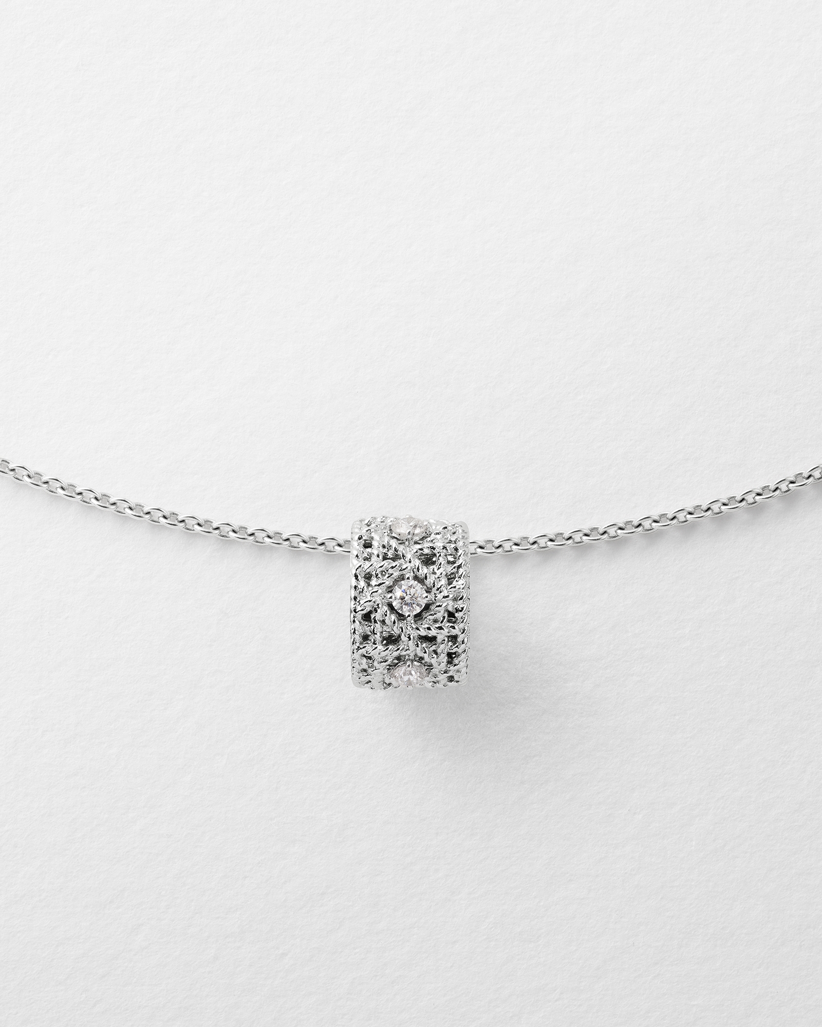 My Dior 项链 白色 18K 金和钻石装饰 E03