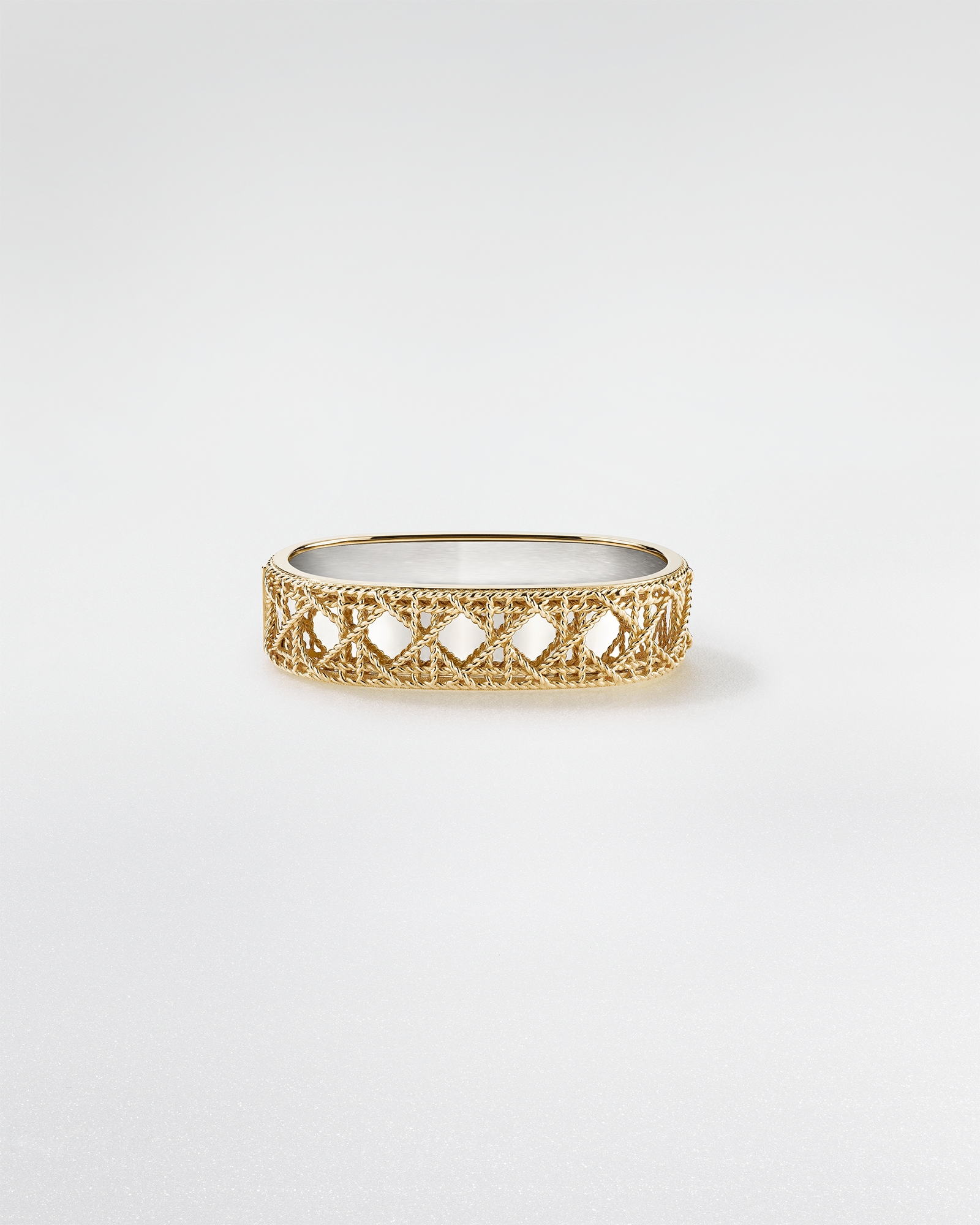 My Dior 戒指 黄色和白色 18K 金 E01