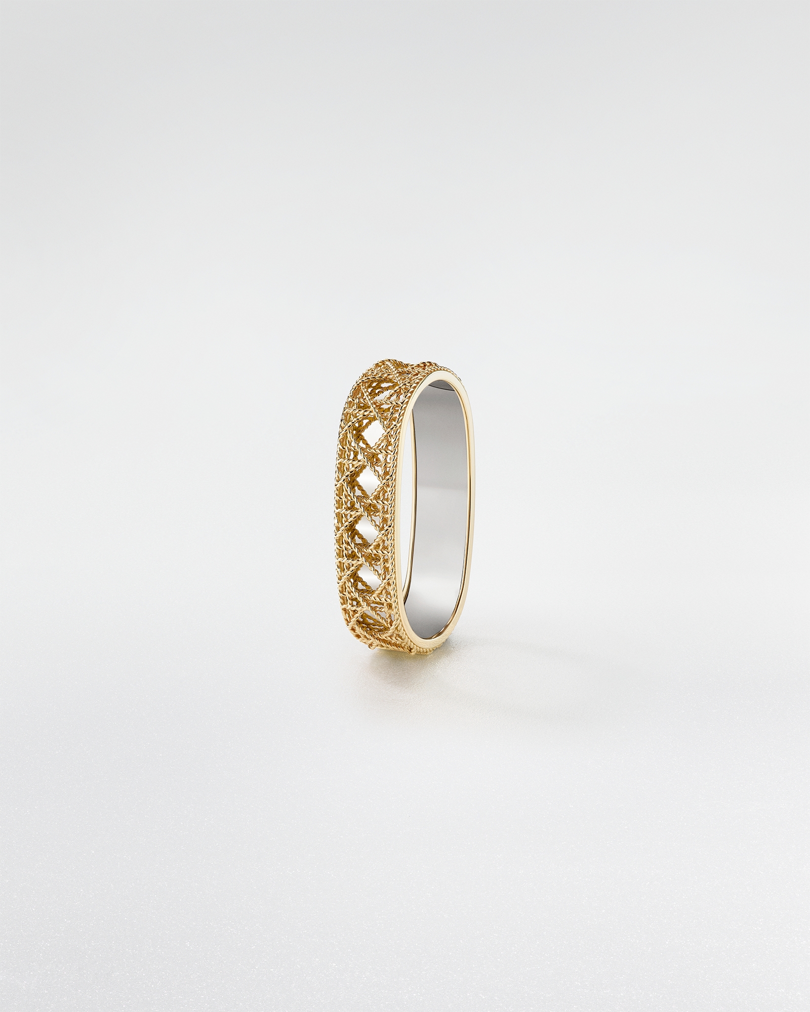 My Dior 戒指 黄色和白色 18K 金 E02