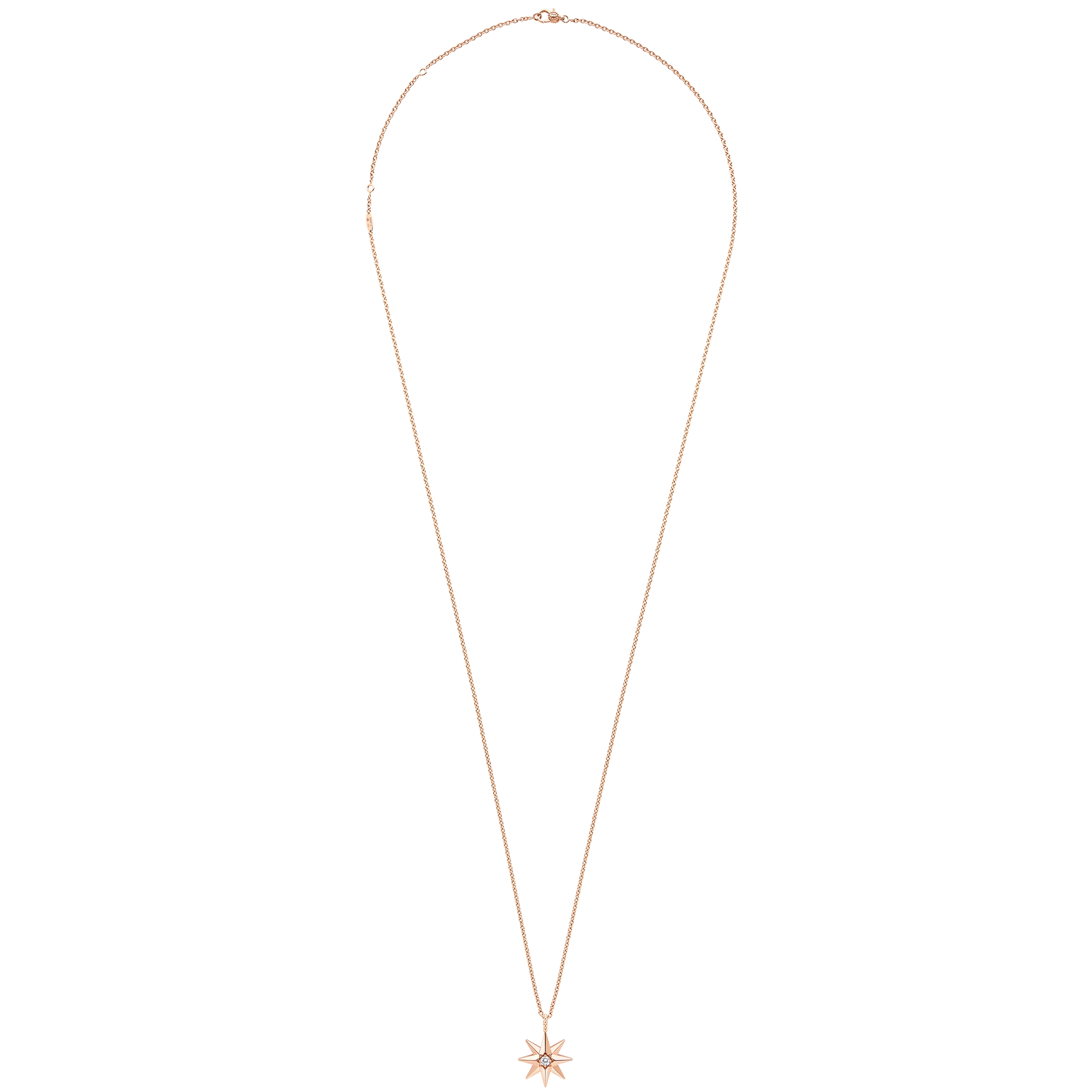 Étoile des Vents 饰牌项链 玫瑰色 18K 金和钻石装饰 E07