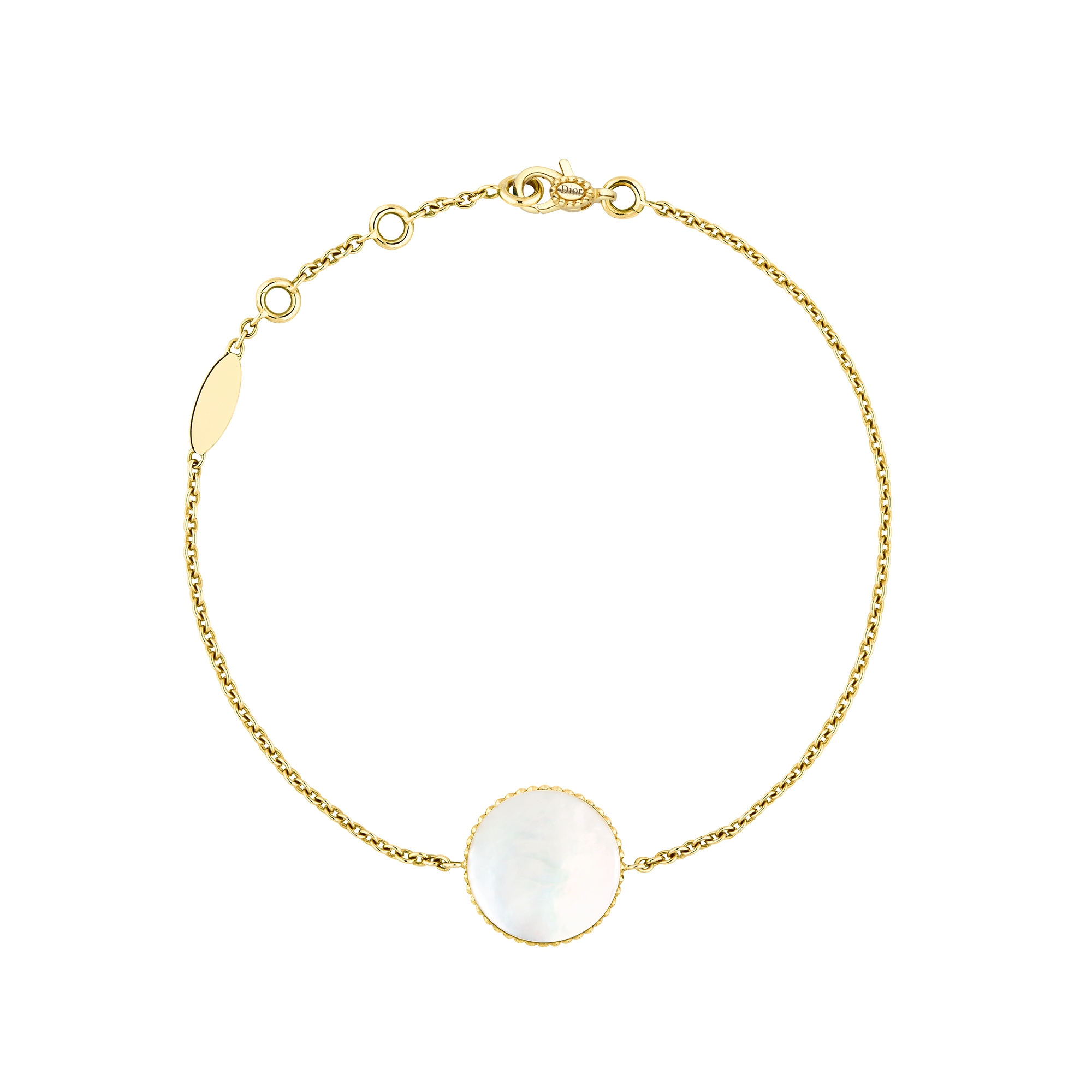 Rose des Vents 手链 黄色 18K 金、钻石和珍珠母贝装饰 E07