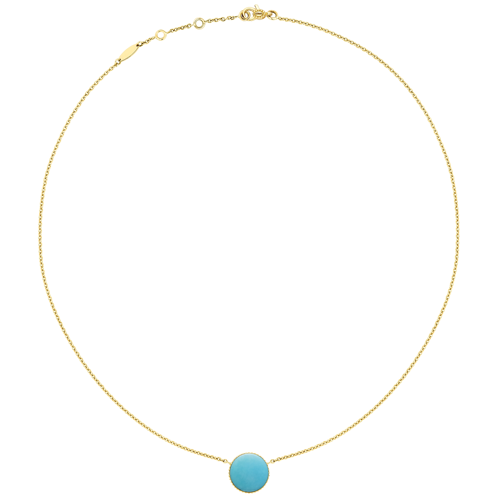 Rose des Vents 项链 黄色 18K 金、钻石和绿松石装饰 E07