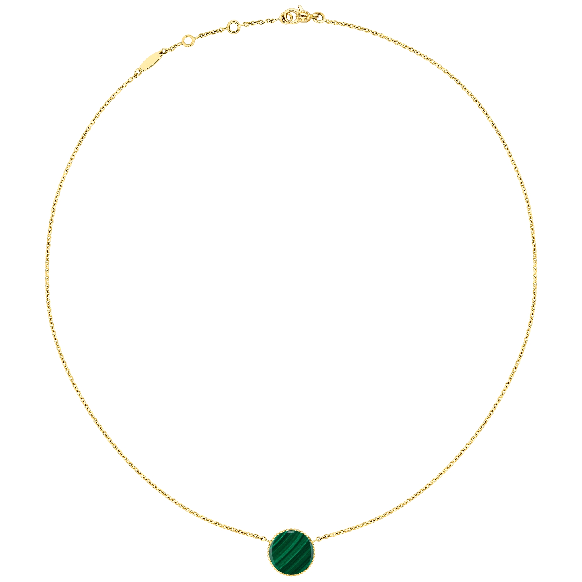 Rose des Vents 项链 黄色 18K 金、钻石和孔雀石装饰 E07