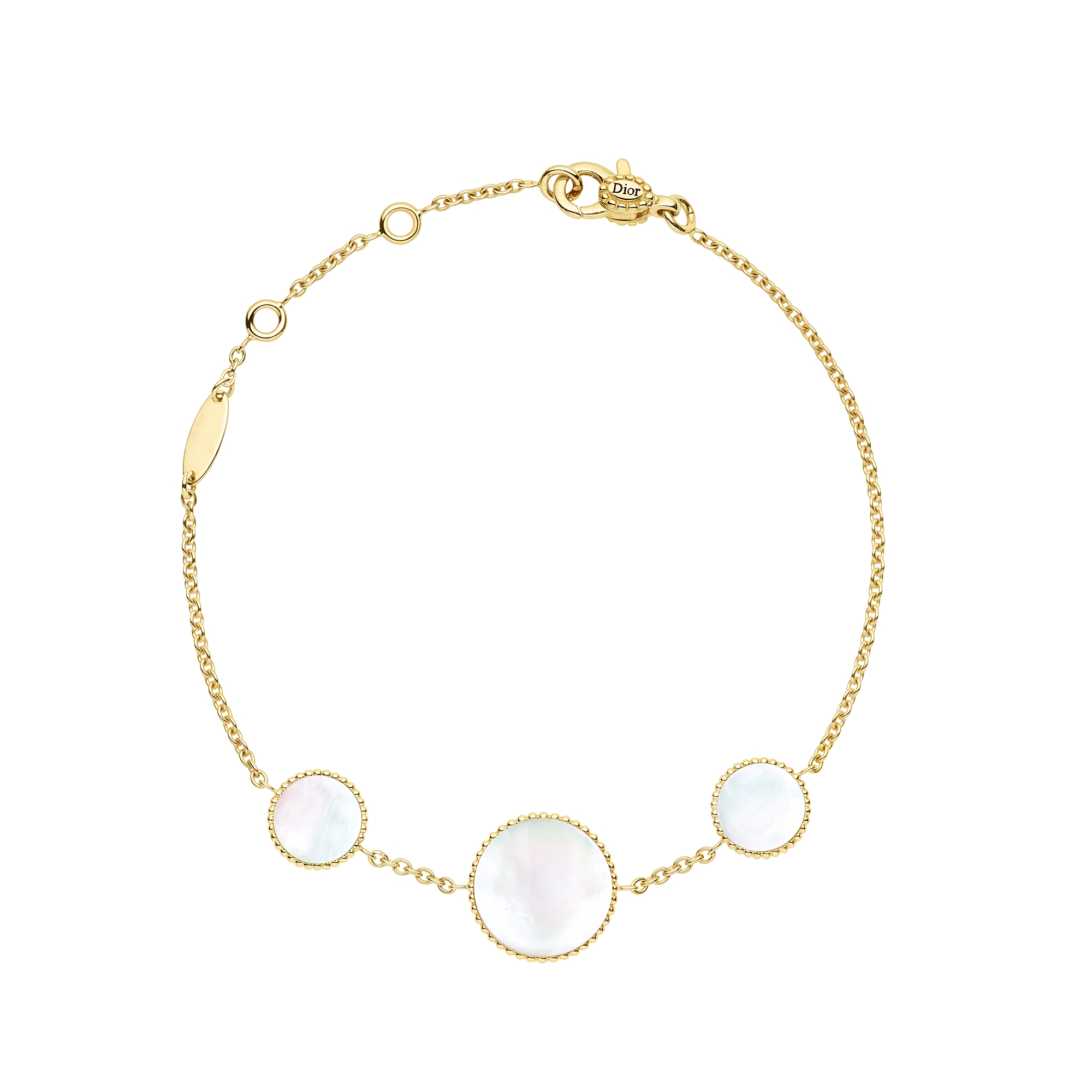 Rose des Vents 手链 黄色 18K 金、钻石和珍珠母贝装饰 E07