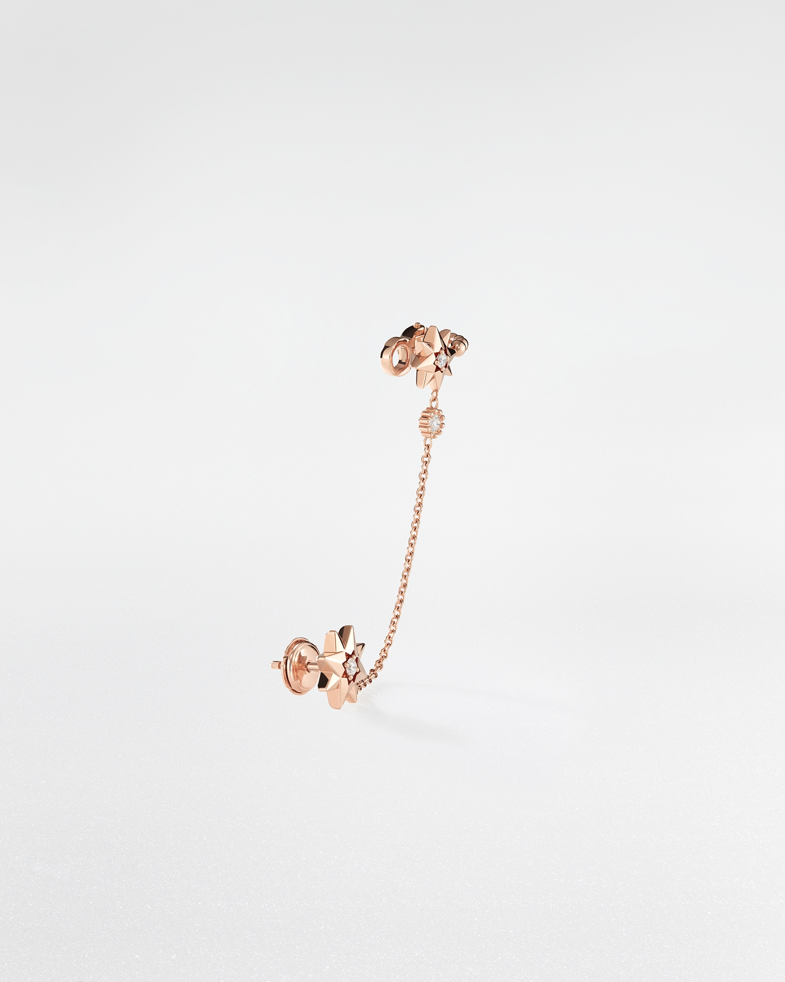 Étoile des Vents 单只耳环 玫瑰色 18K 金和钻石 E02