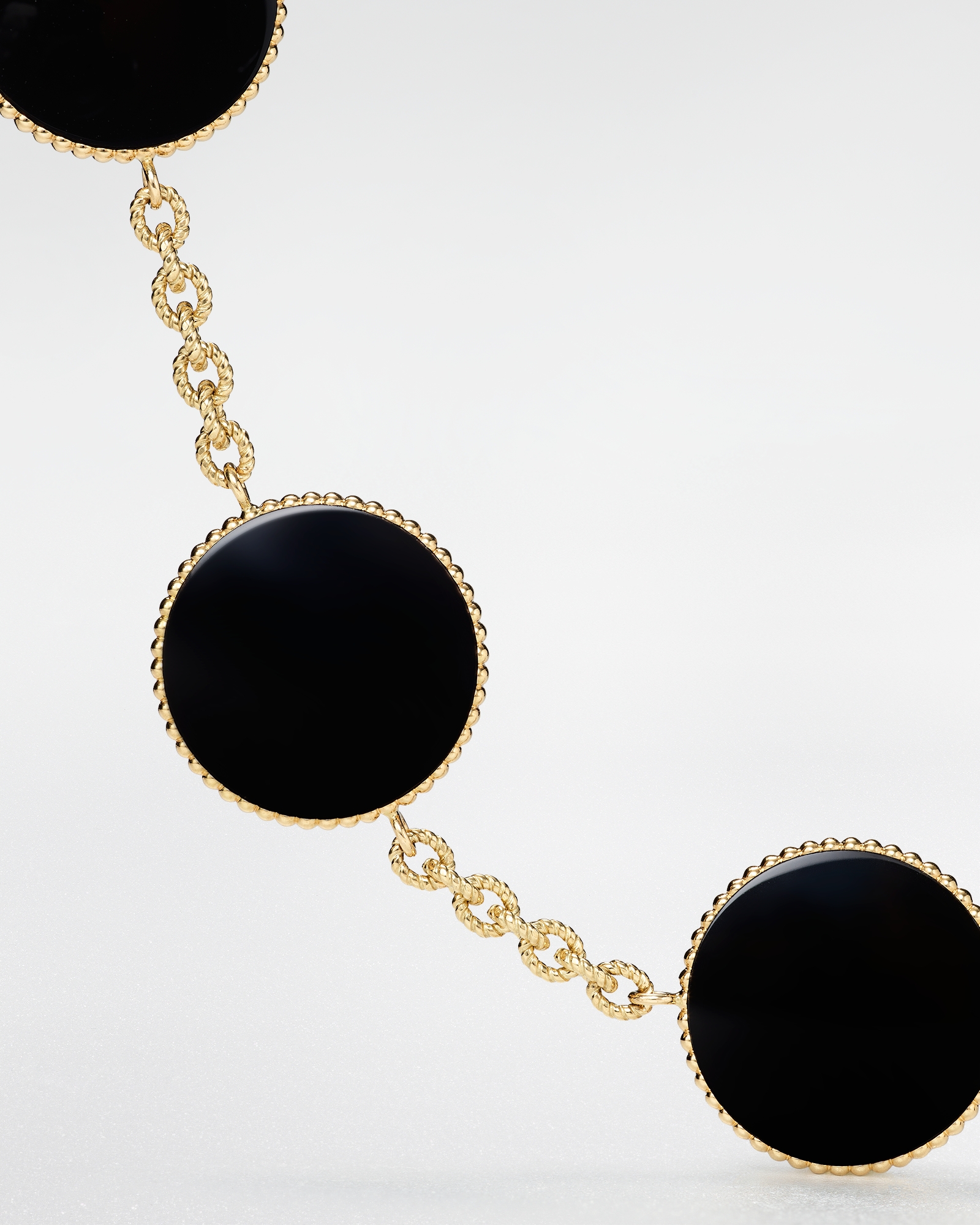 Rose des Vents 手链 黄色 18K 金、钻石和缟玛瑙 E02