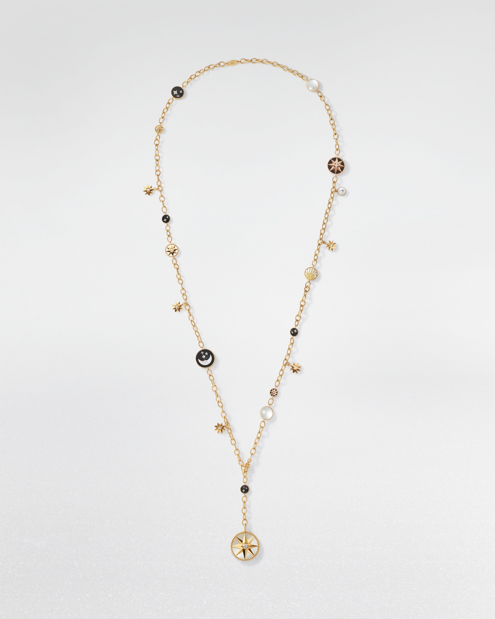 Rose Céleste 多用腰带 黄色 18K 金、铂金、钻石、珍珠母贝和缟玛瑙装饰 E02