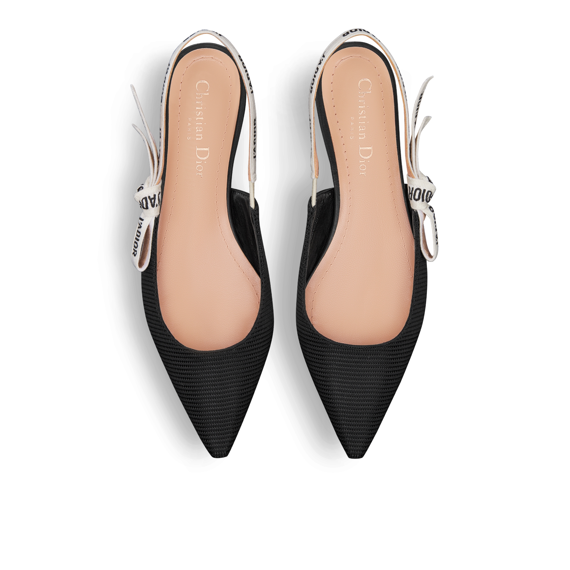 J'Adior 露跟平底鞋 黑色科技面料 E06