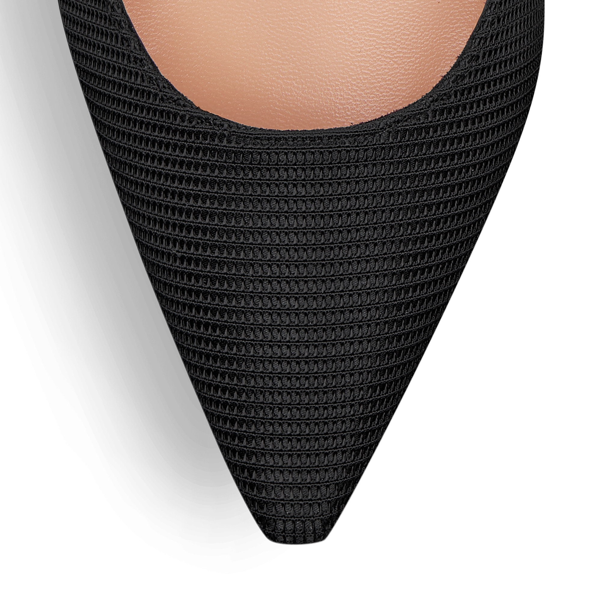 J'Adior 露跟平底鞋 黑色科技面料 E10