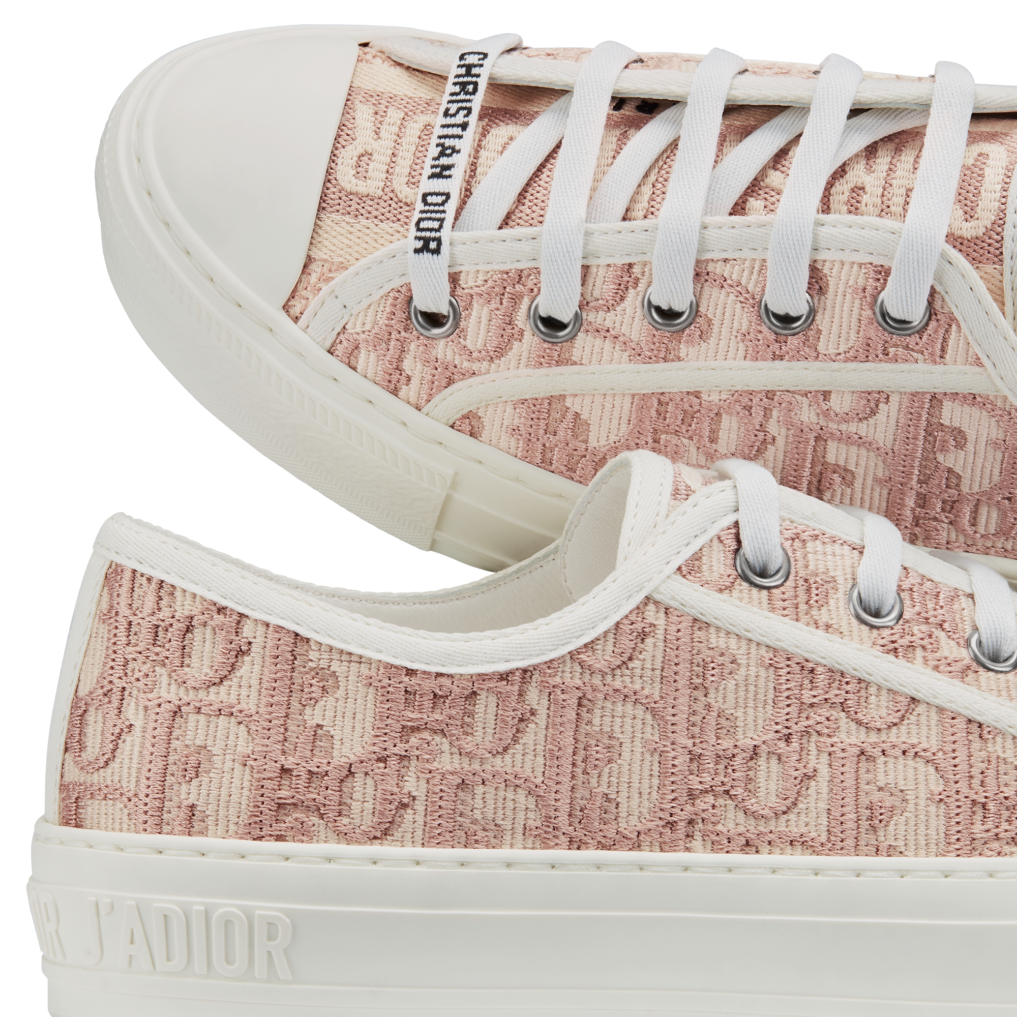 Walk'n'Dior 运动鞋 裸色棉质刺绣面料 Oblique 印花 E09