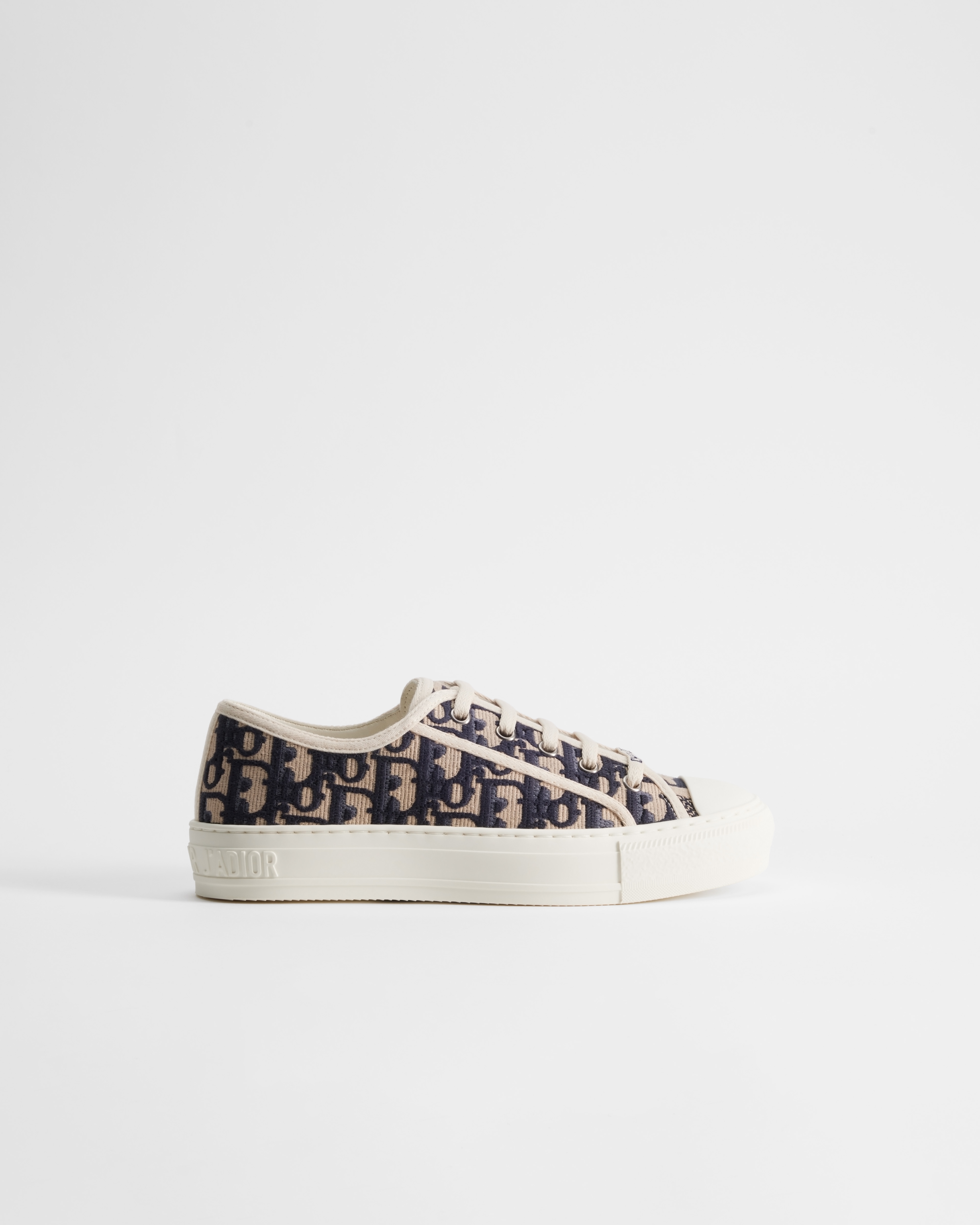 Walk'n'Dior 运动鞋 深蓝色棉质刺绣面料 Oblique 印花 E02