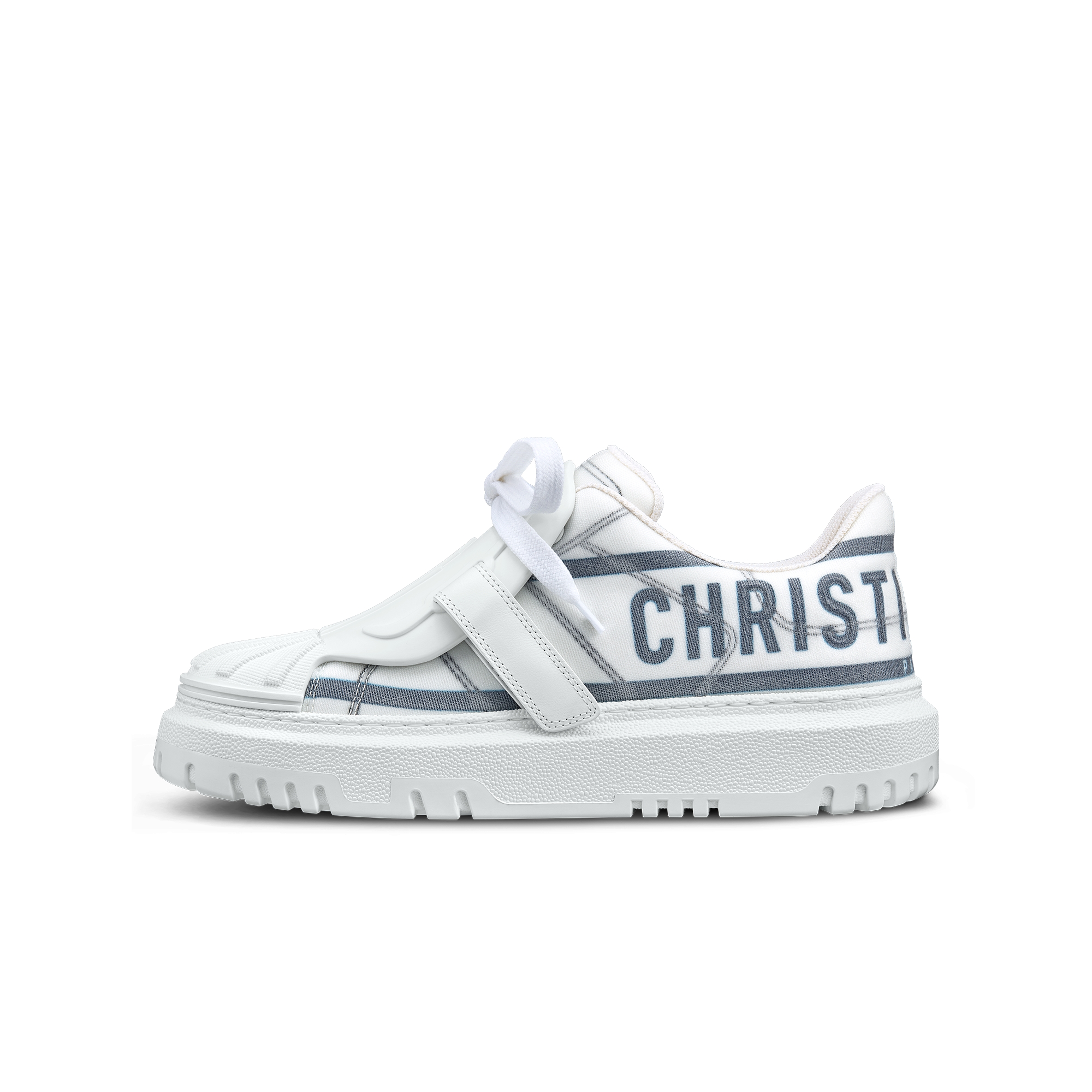 Dior-ID 运动鞋 白色和法式蓝色科技面料 E10