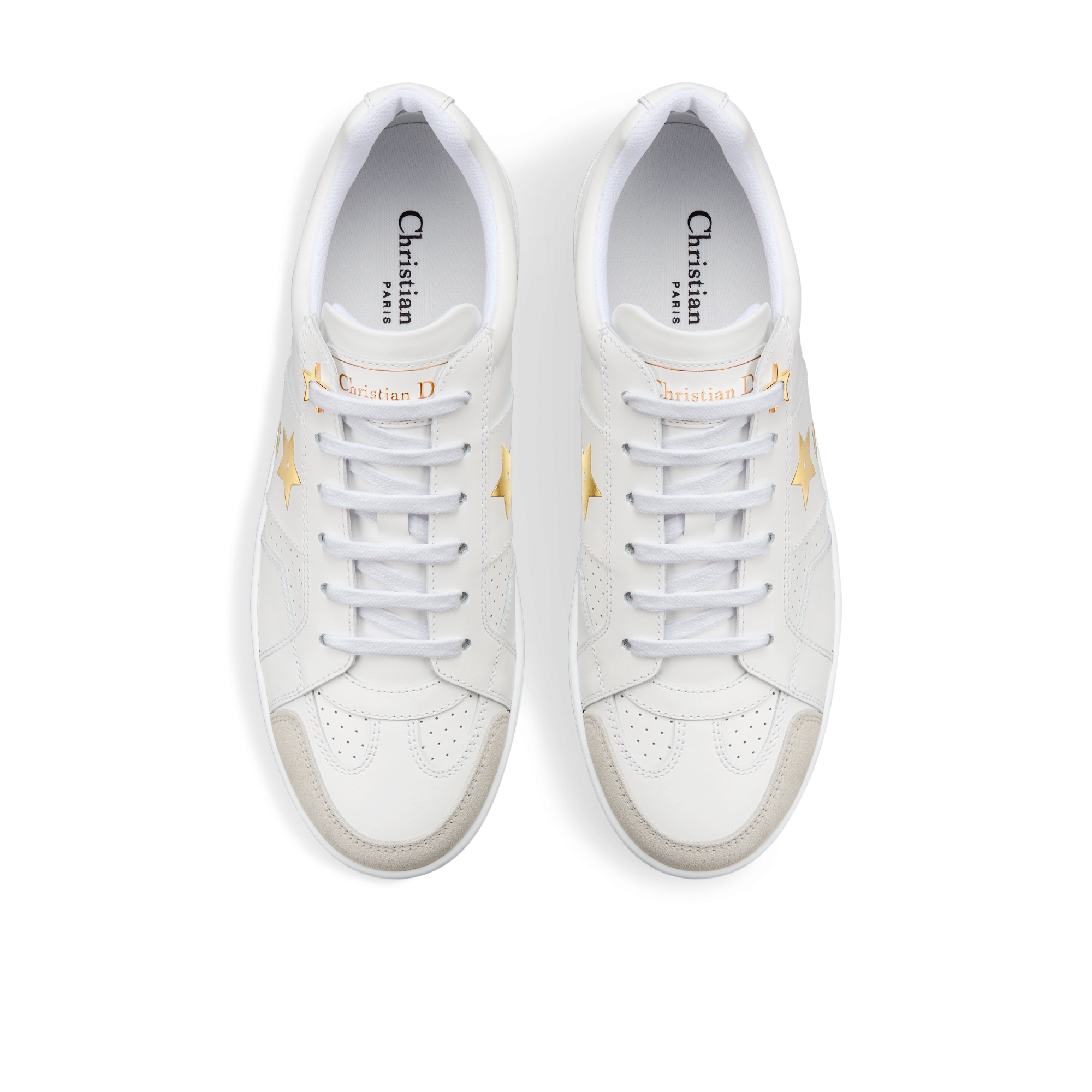 Dior Star 运动鞋 白色牛皮革和绒面牛皮革 E06