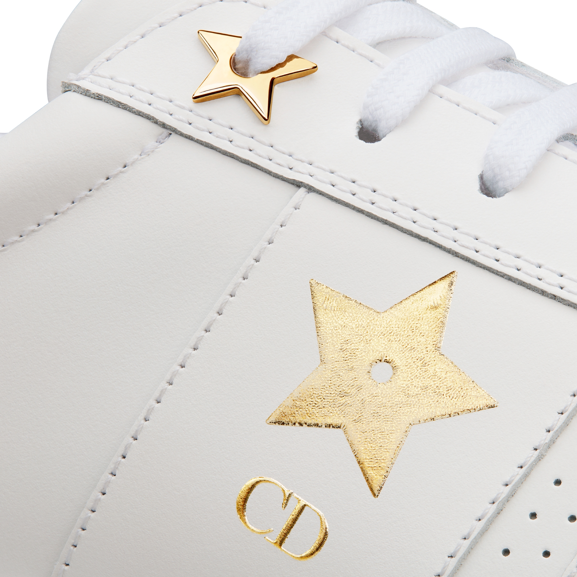 Dior Star 运动鞋 白色牛皮革和绒面牛皮革 E09