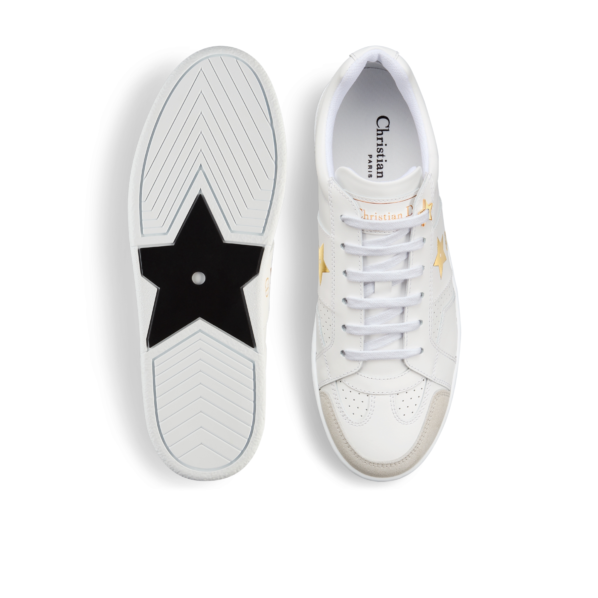 Dior Star 运动鞋 白色牛皮革和绒面牛皮革 E10