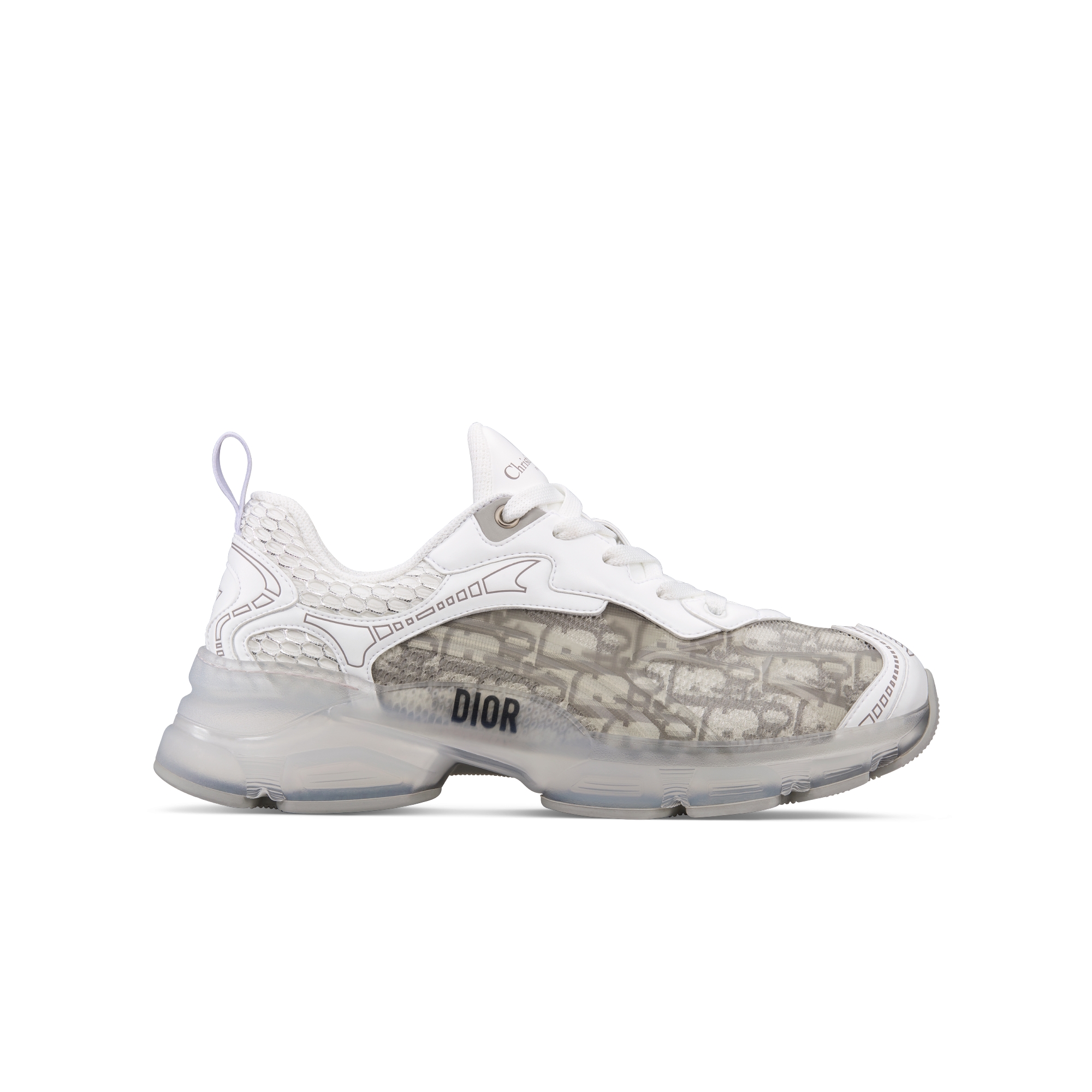 Dior Vibe 运动鞋 灰色科技面料 Oblique 印花和透明效果橡胶 E02 灰色科技面料 Oblique 印花和透明效果橡胶