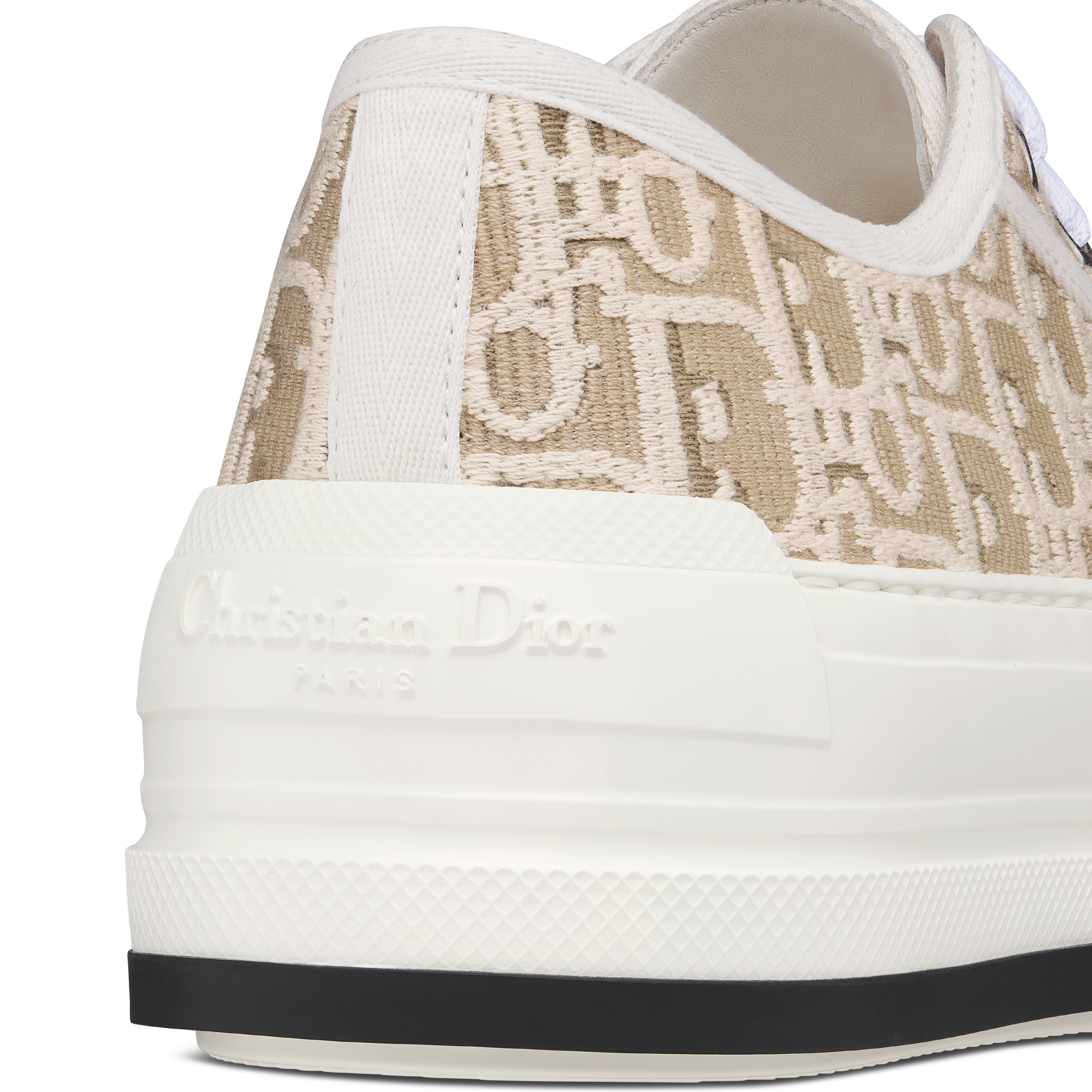 Walk'n'Dior 厚底运动鞋 米色棉质刺绣面料 Oblique 印花 E09