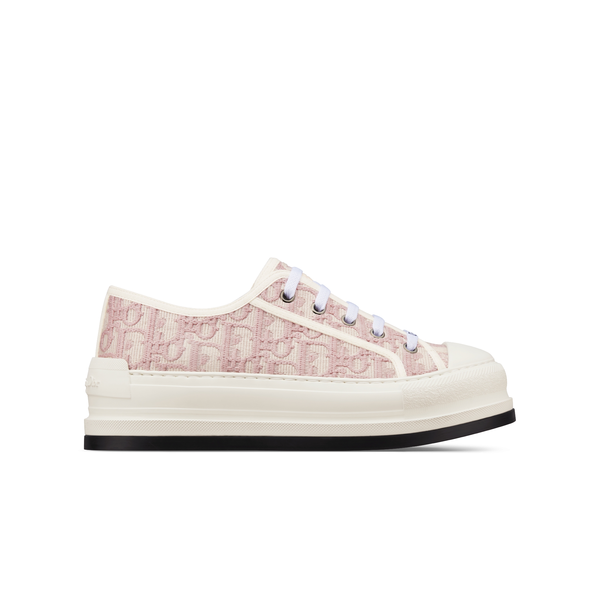 Walk'n'Dior 厚底运动鞋 裸色棉质刺绣面料 Oblique 印花 E02 裸色棉质刺绣面料 Oblique 印花