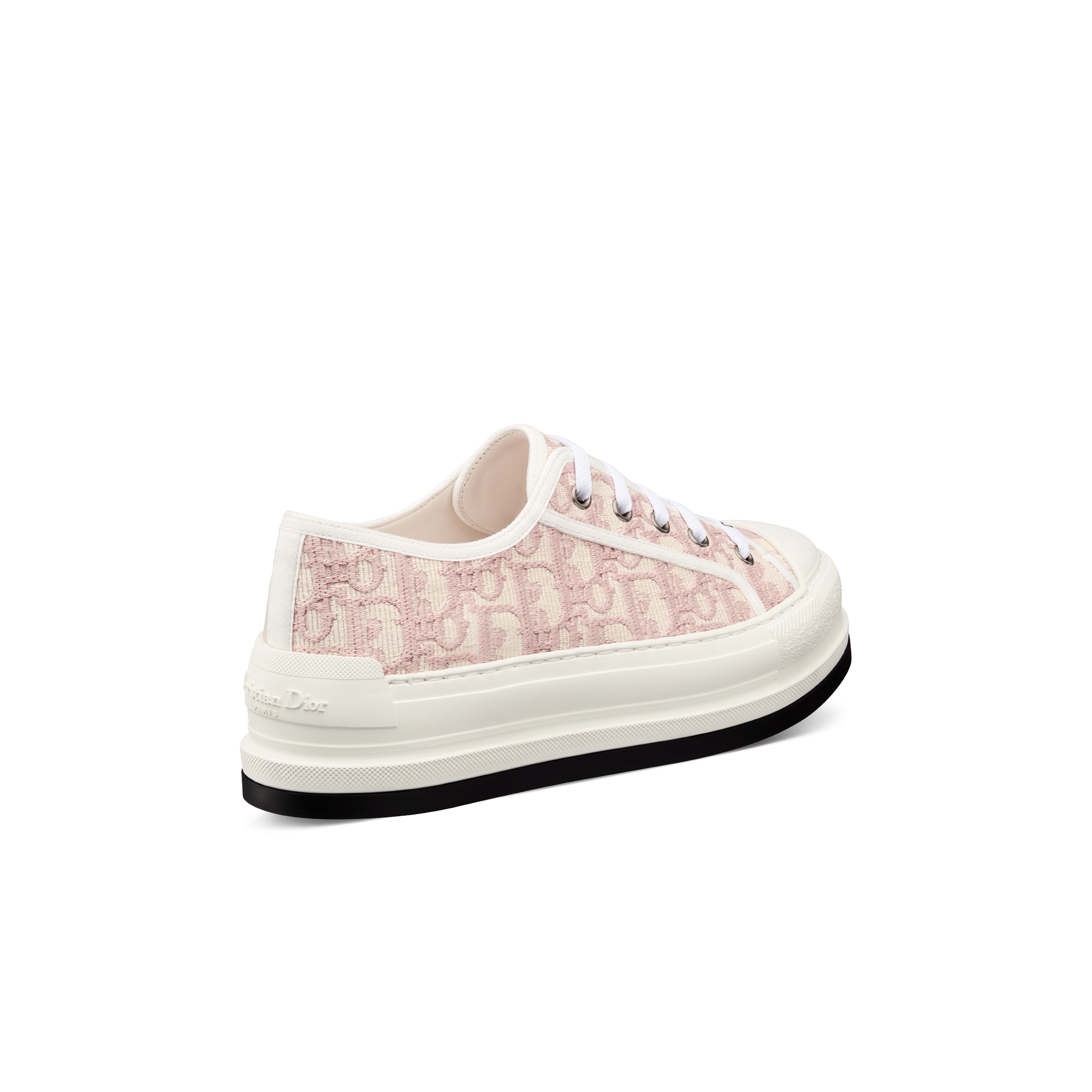 Walk'n'Dior 厚底运动鞋 裸色棉质刺绣面料 Oblique 印花 E05