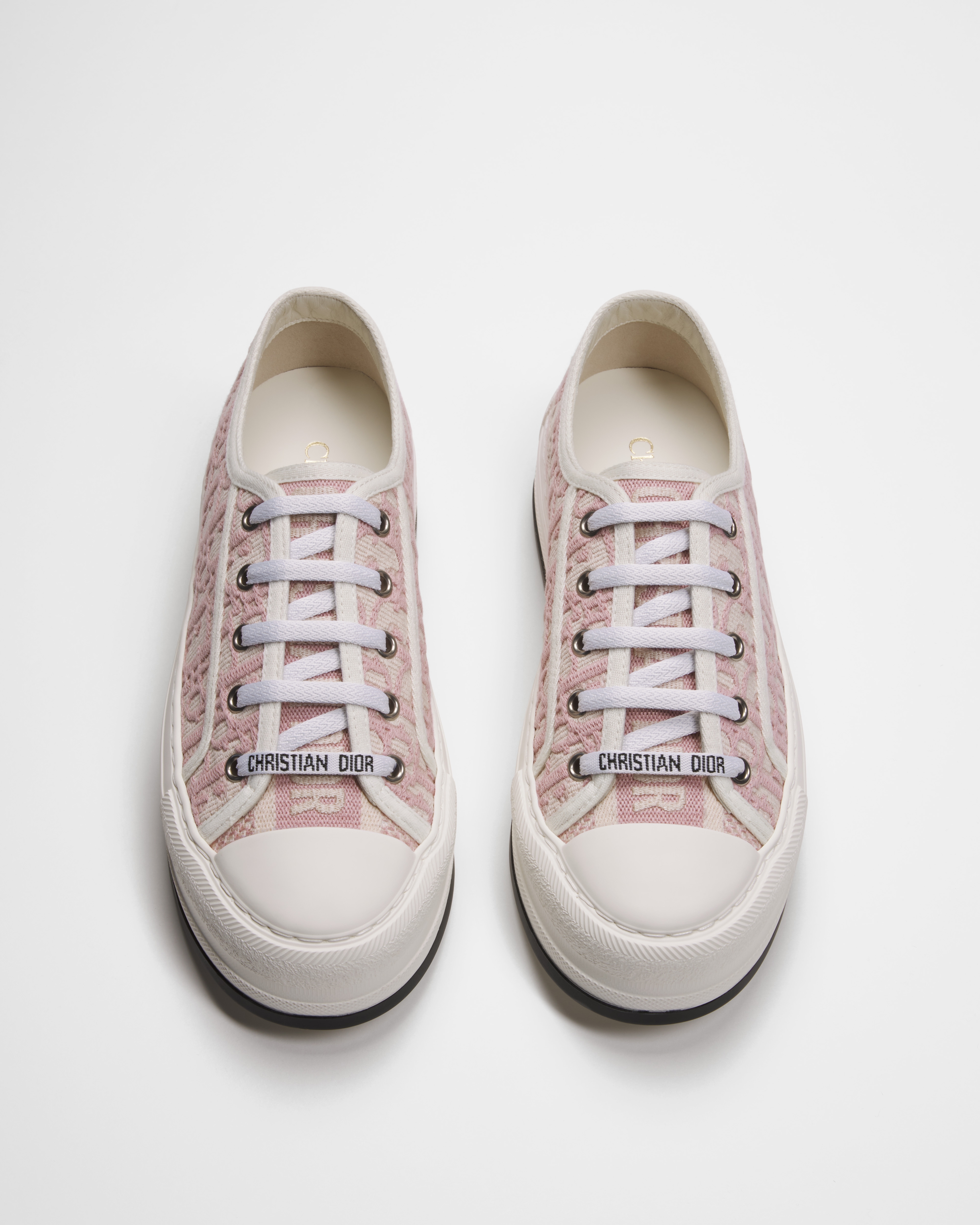 Walk'n'Dior 厚底运动鞋 裸色棉质刺绣面料 Oblique 印花 E06