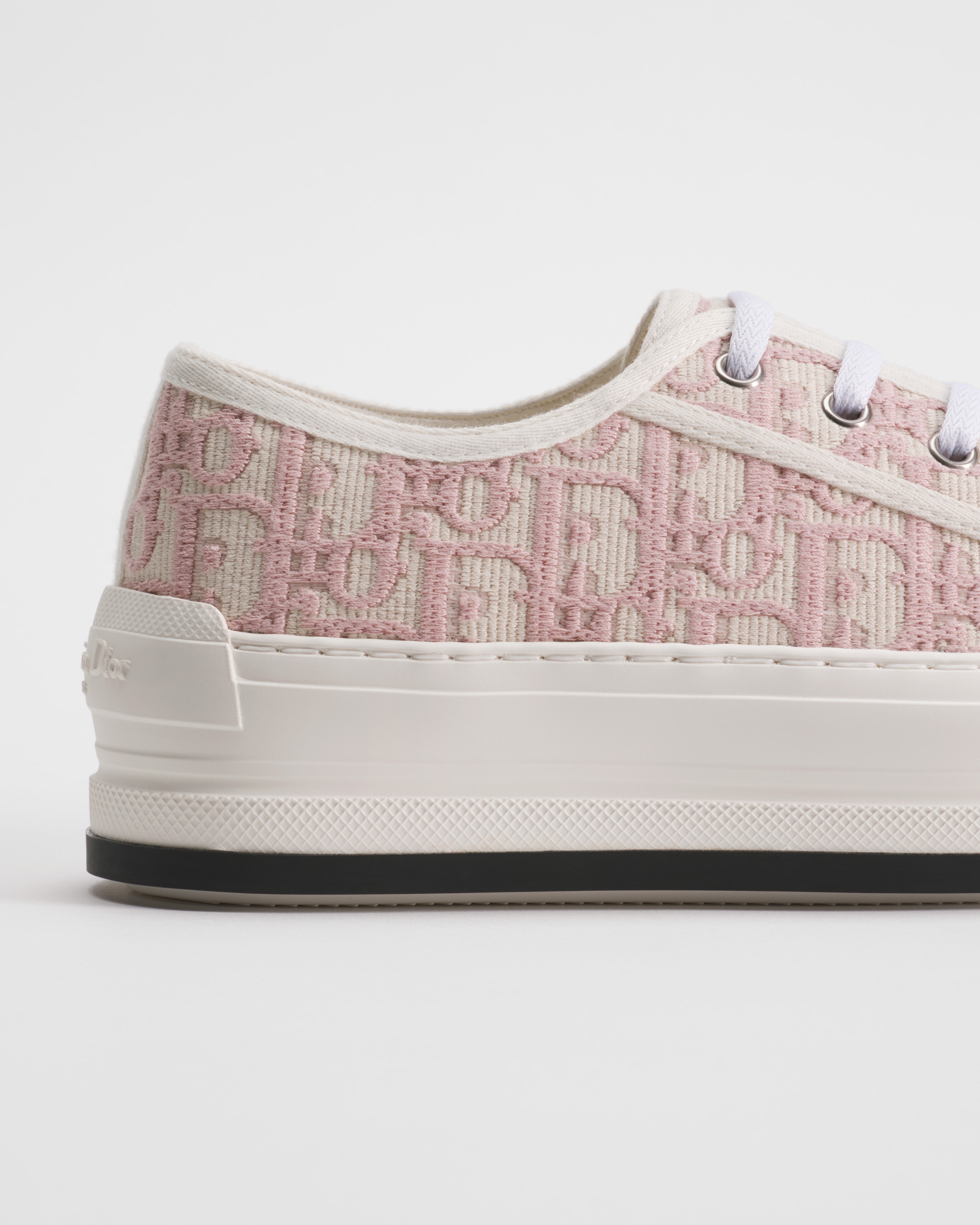 Walk'n'Dior 厚底运动鞋 裸色棉质刺绣面料 Oblique 印花 E09