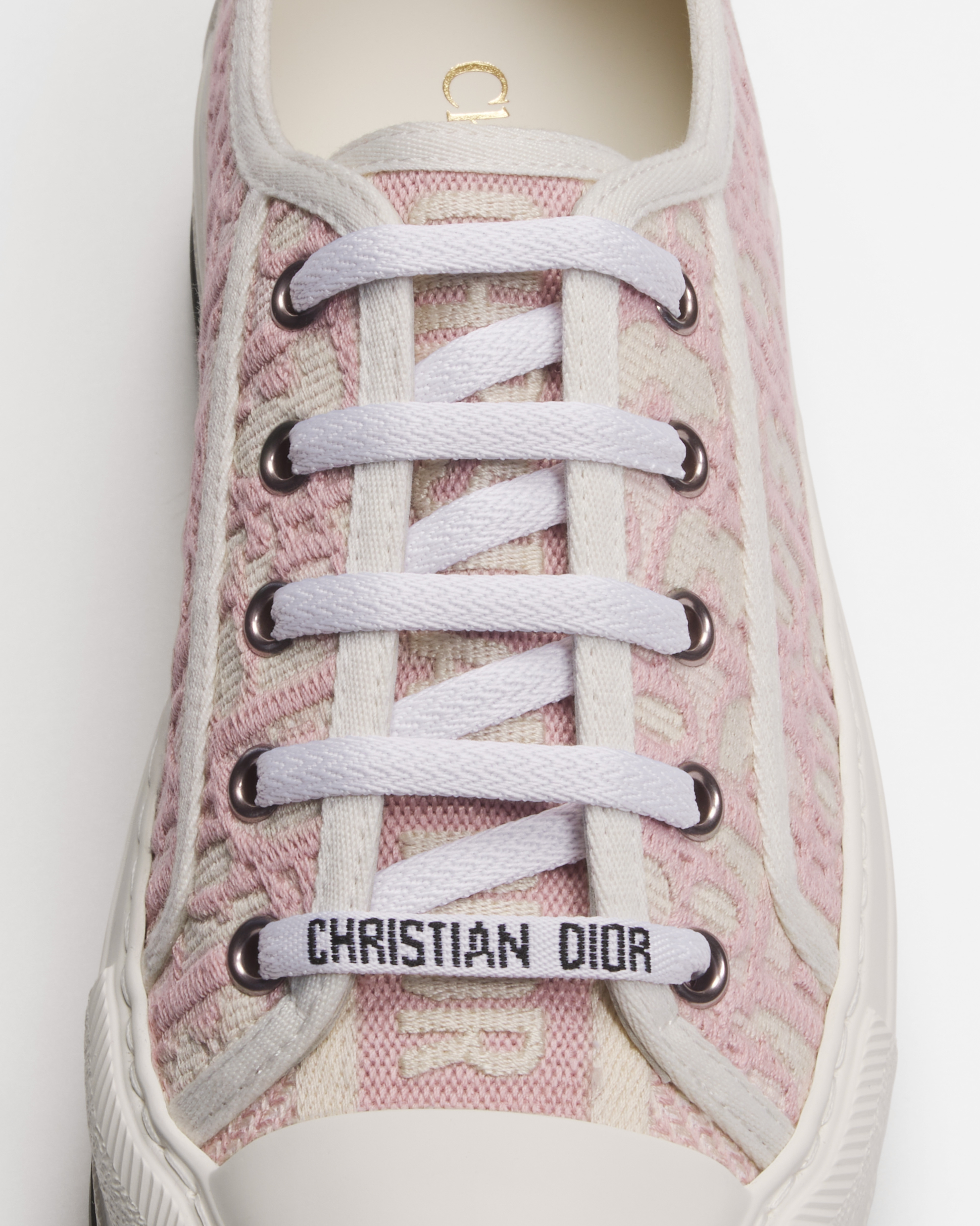 Walk'n'Dior 厚底运动鞋 裸色棉质刺绣面料 Oblique 印花 E12