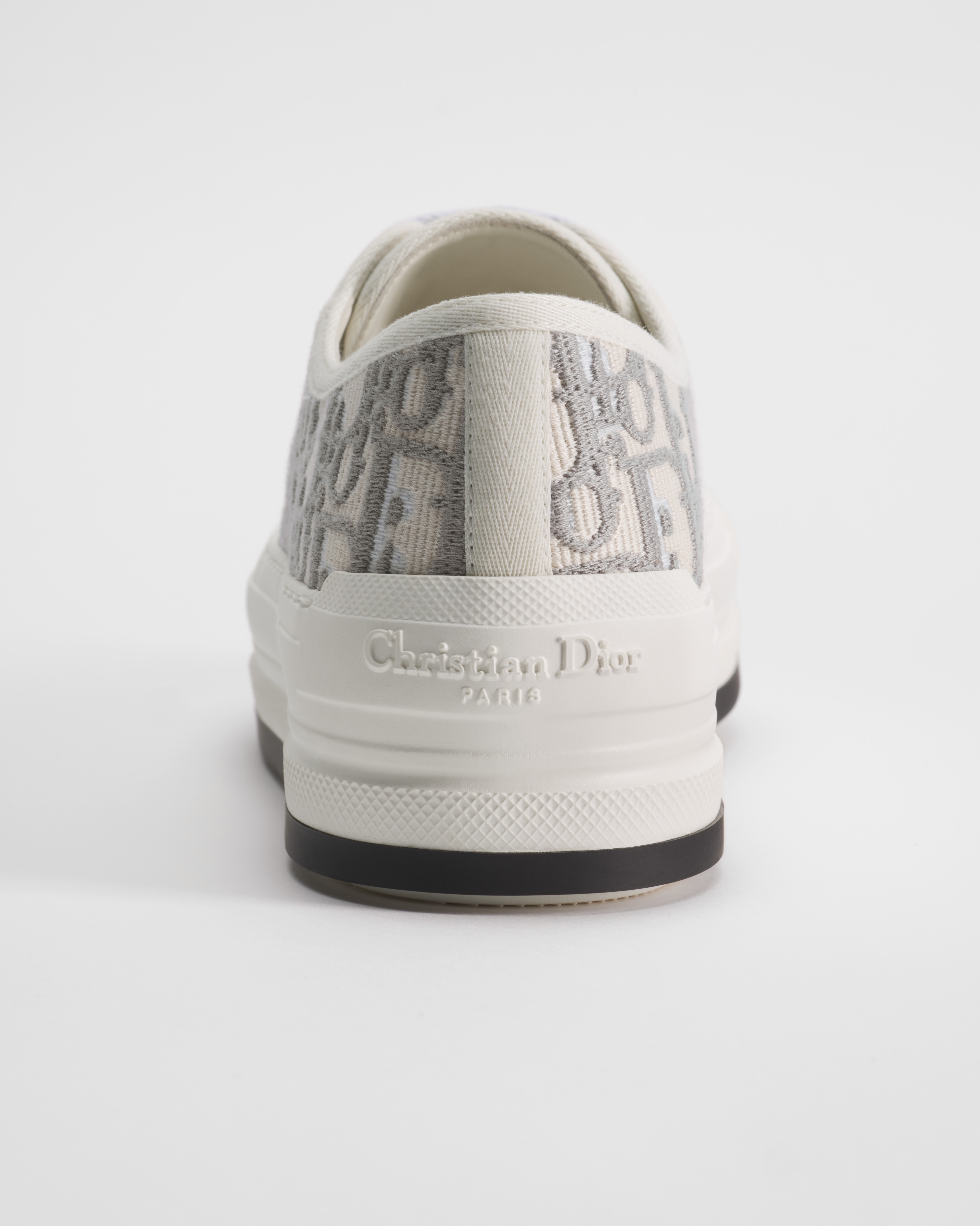 Walk'n'Dior 厚底运动鞋 岩石灰色棉质刺绣面料 Oblique 印花 E08