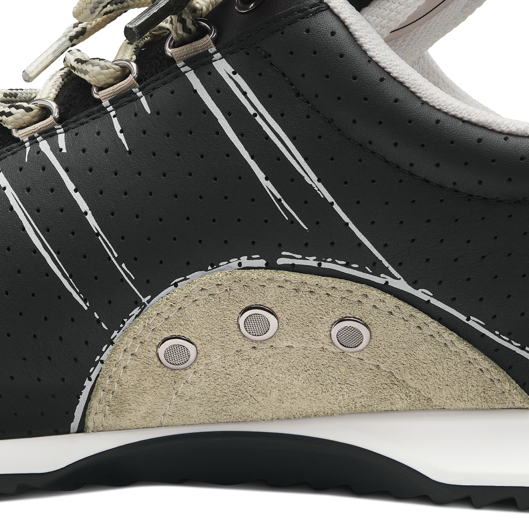 D-Sketch 运动鞋 黑色尼龙和牛皮革 E10