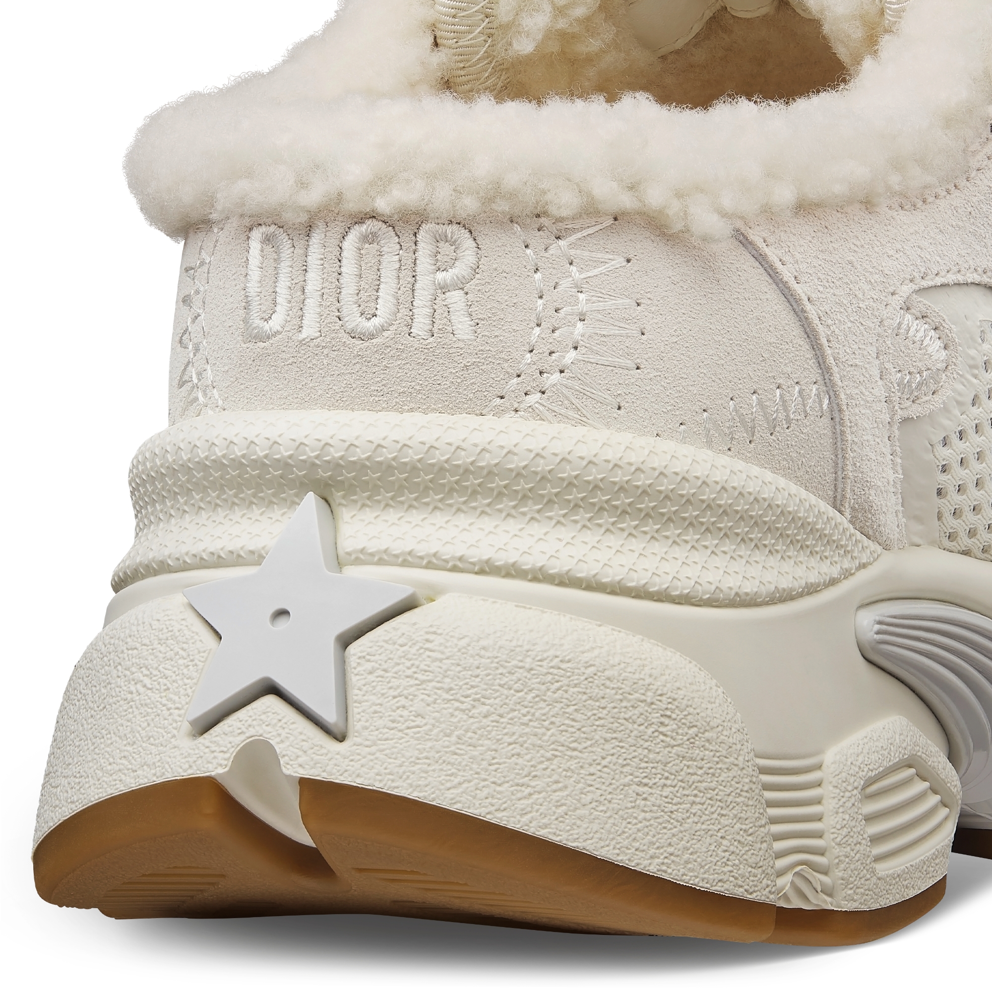 DiorAlps Dior Chrono 运动鞋 米色网眼织物和绒面牛皮革 E09