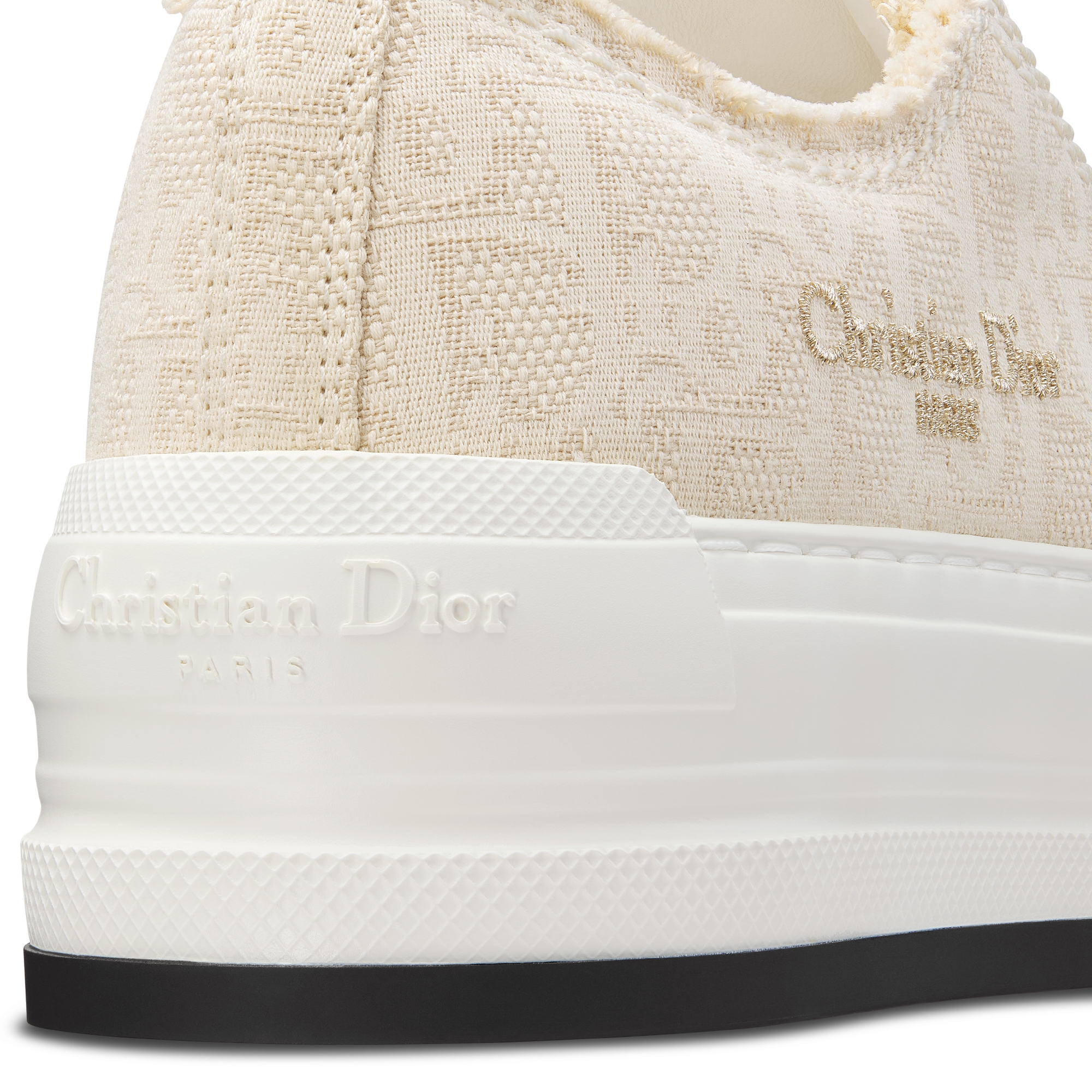 Walk'n'Dior 厚底运动鞋 棉质刺绣面料自然色 Oblique 印花流苏装饰 E09