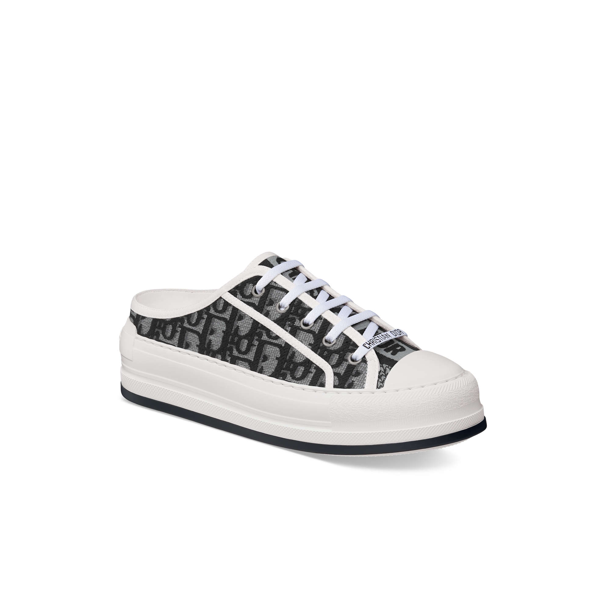 Walk'n'Dior 厚底运动鞋 灰色棉质 Oblique 印花面料 E03