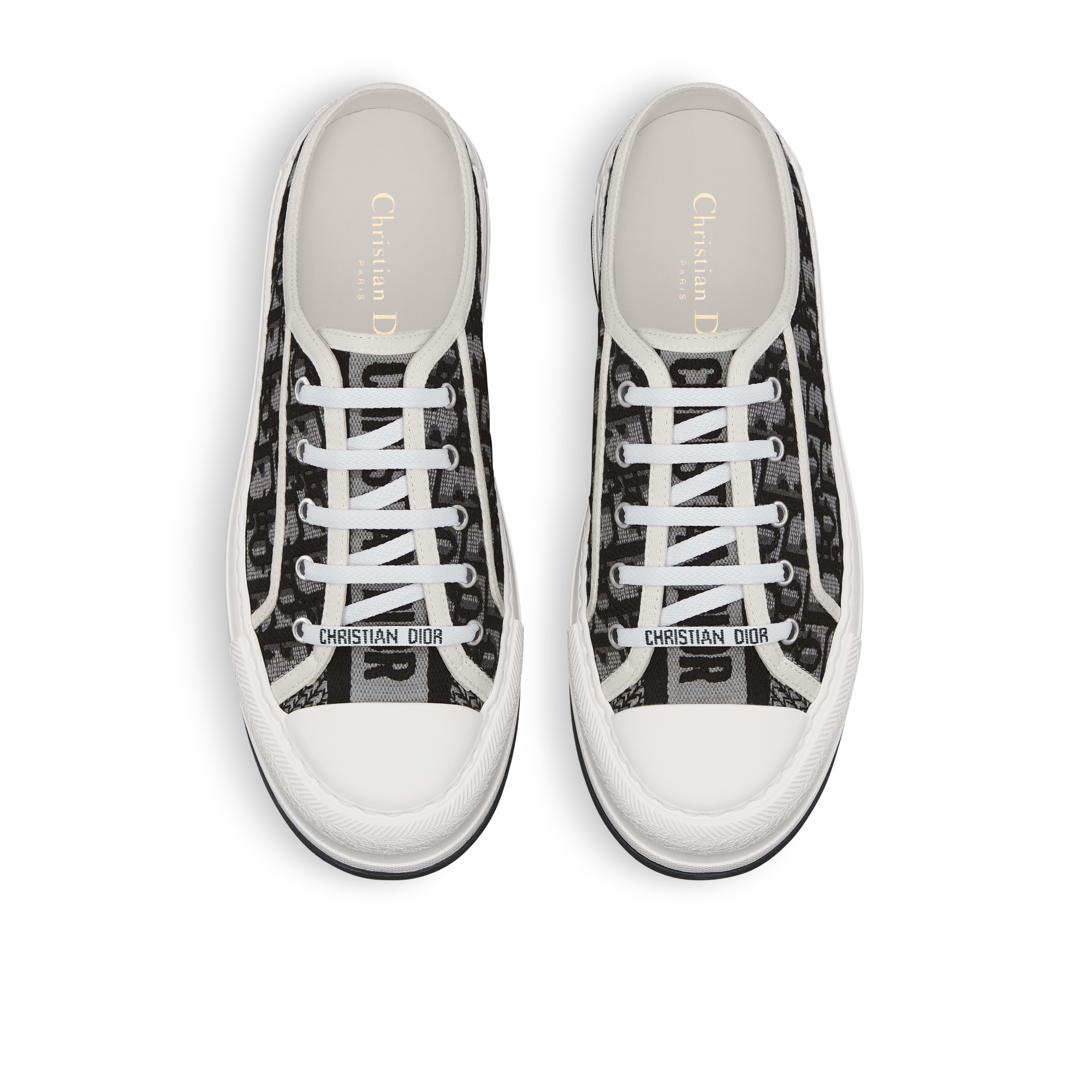 Walk'n'Dior 厚底运动鞋 灰色棉质 Oblique 印花面料 E06